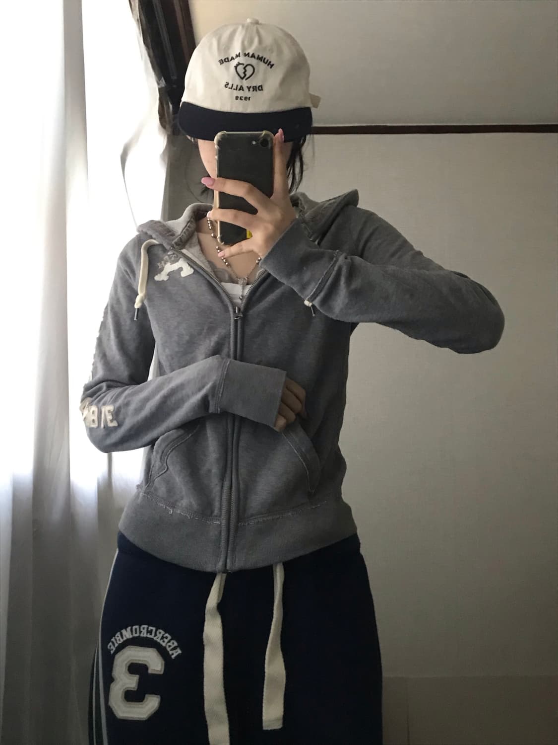 아베크롬비 그레이 슬림핏 후드집업 상품이미지5