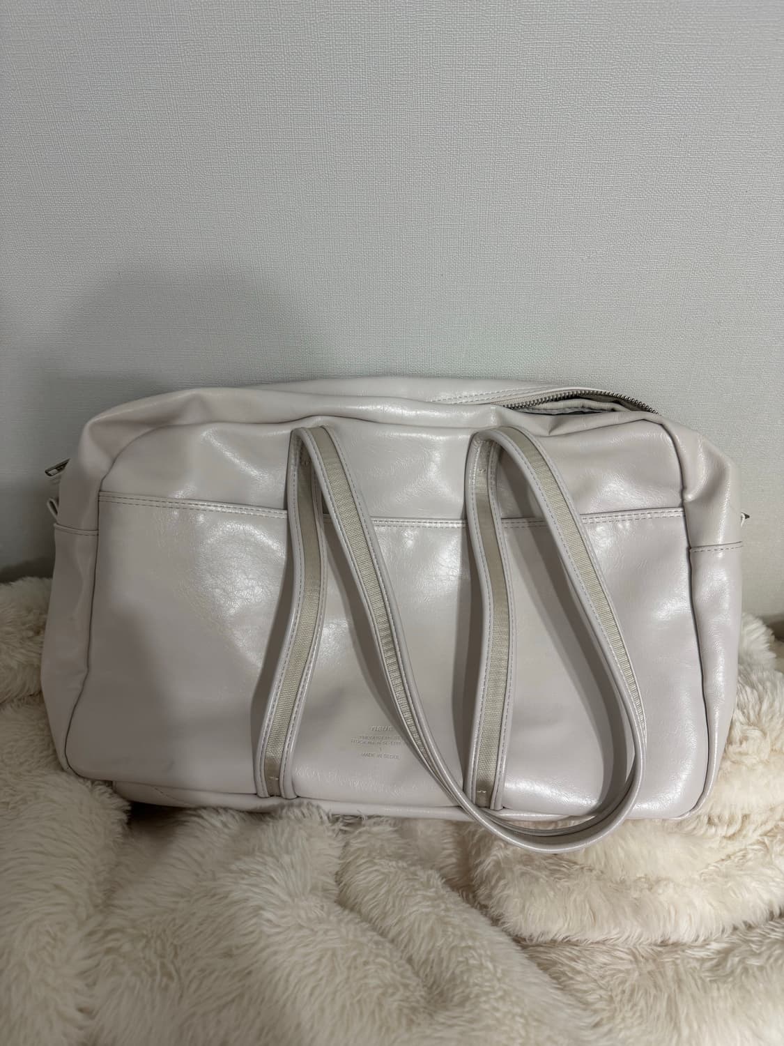 노이에 레더 보스턴백 아이보리 상품이미지2