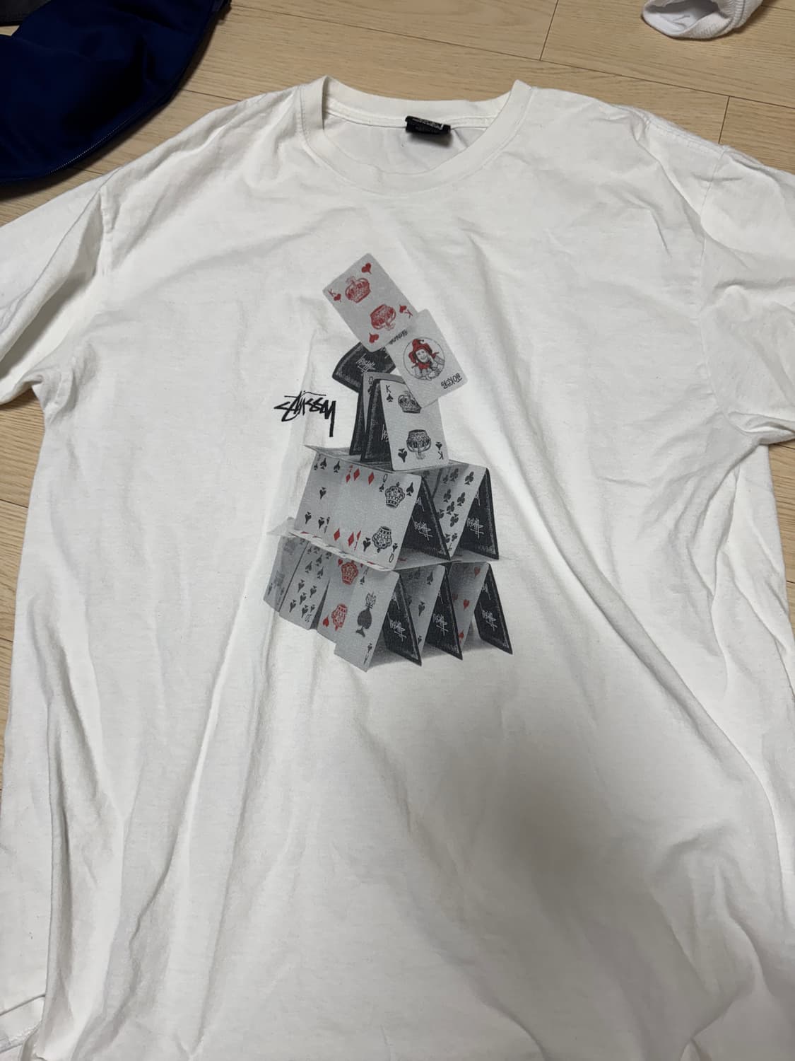 스투시 카드탑 그래픽 반팔 티셔츠 L 상품이미지1