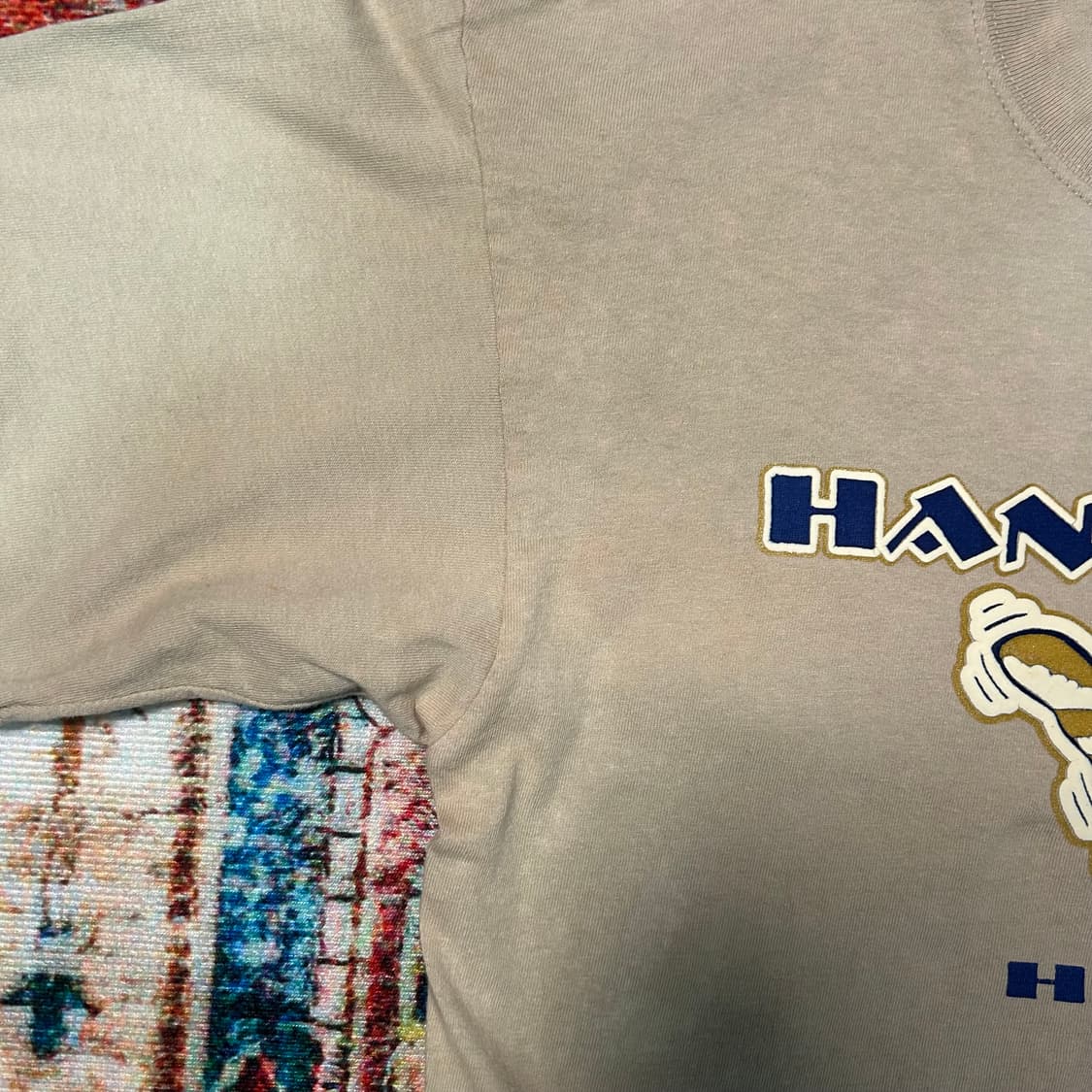 [L] 90s made in usa 베이지 프린팅 반팔 상품이미지7
