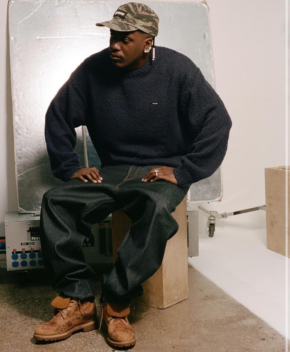 슈프림 스몰 박스로고 부클 니트 스웨터 [L] 상품이미지2