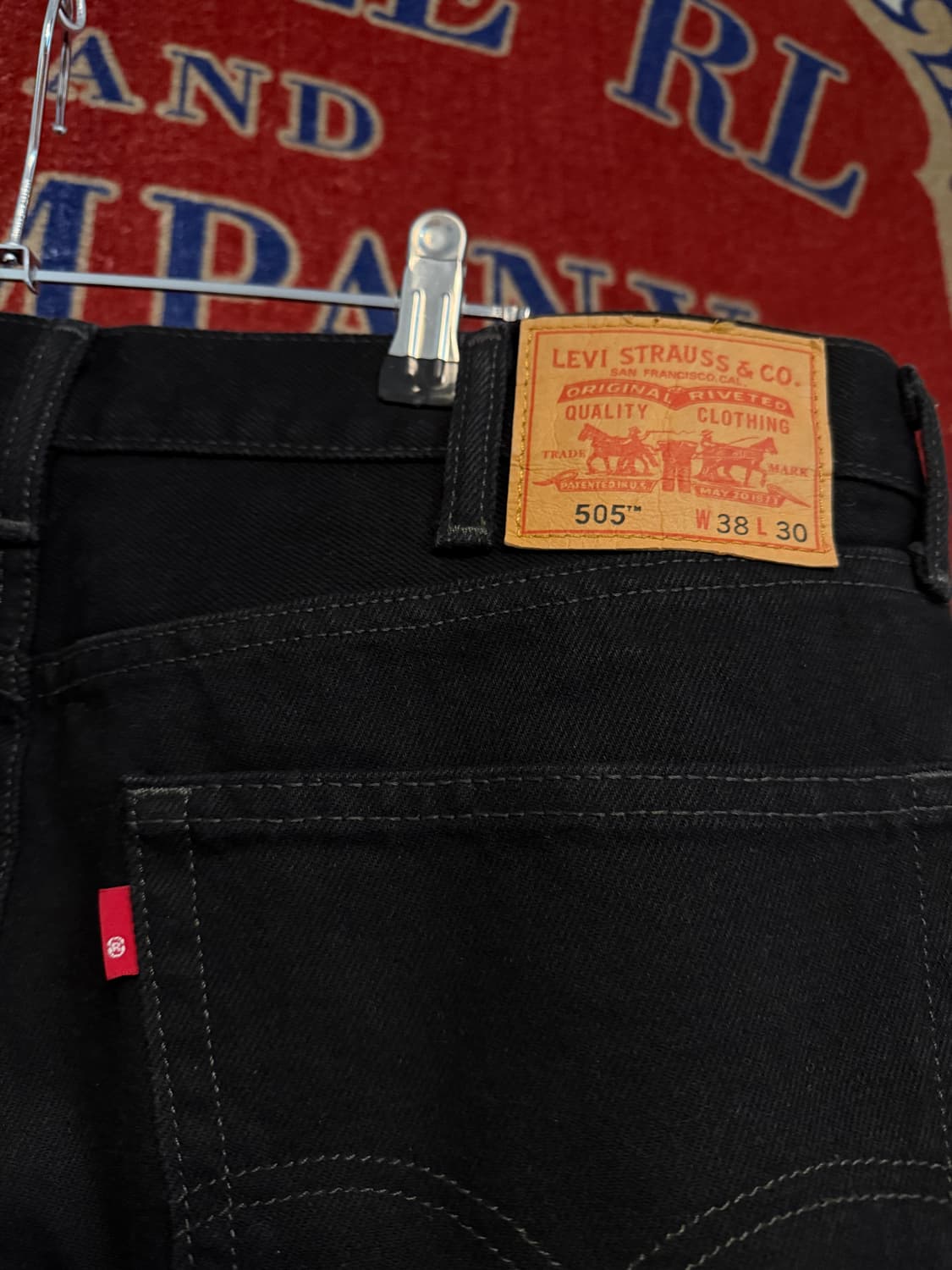 리바이스 505 흑청 38/30 상품이미지6