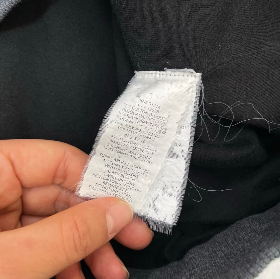 아르마니익스체인지 차콜 그래픽 자수 후드집업 M 상품이미지3