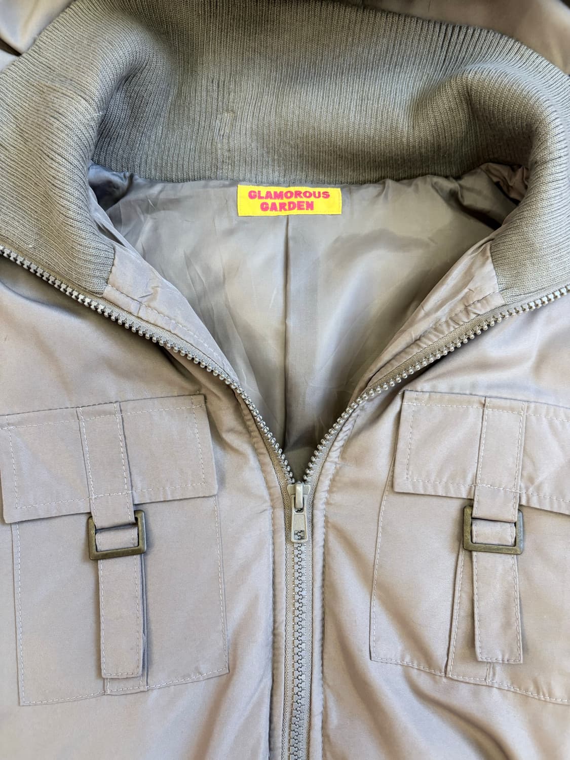 베이지 y2k 퍼 숏패딩 상품이미지2