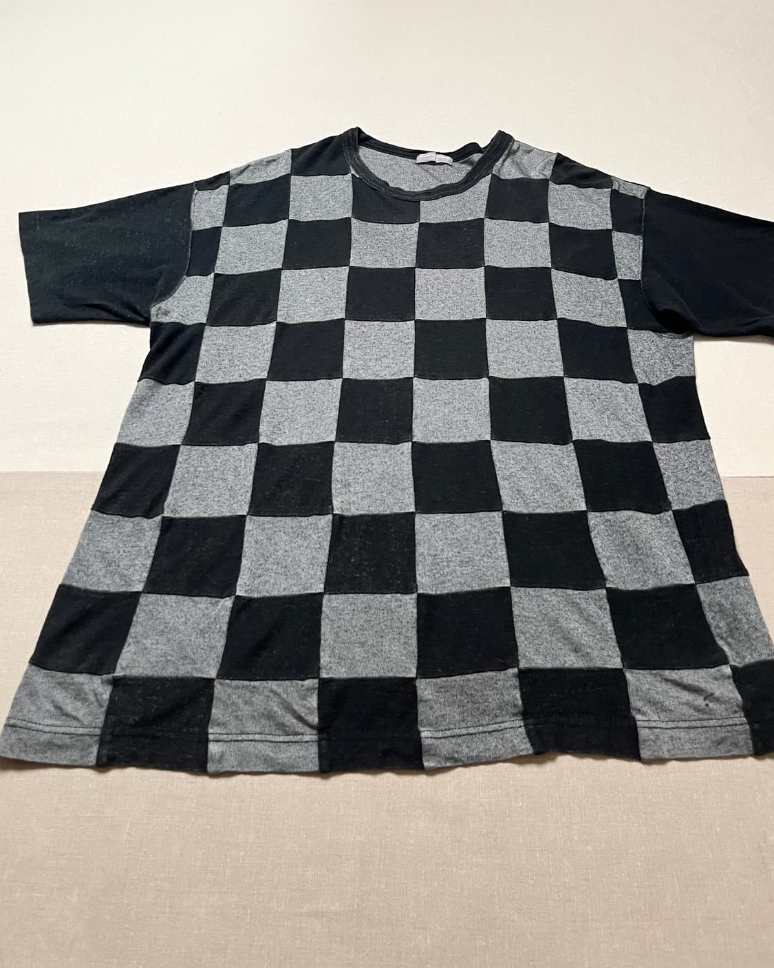 90s 꼼데가르송 옴므 체커보드 티셔츠 다나카옴므  상품이미지3