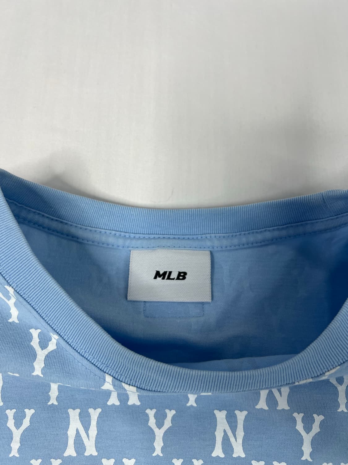 MLB NY 로고 하늘색 반팔티 상품이미지3