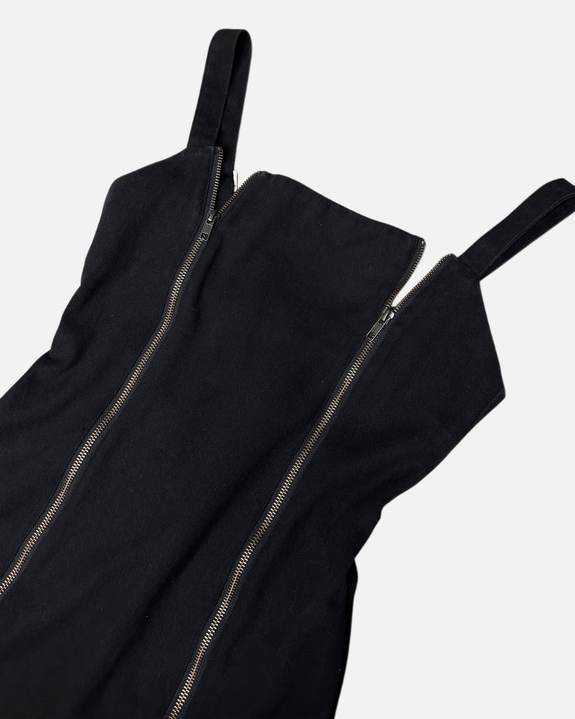 zip-up slit black dress 상품이미지3