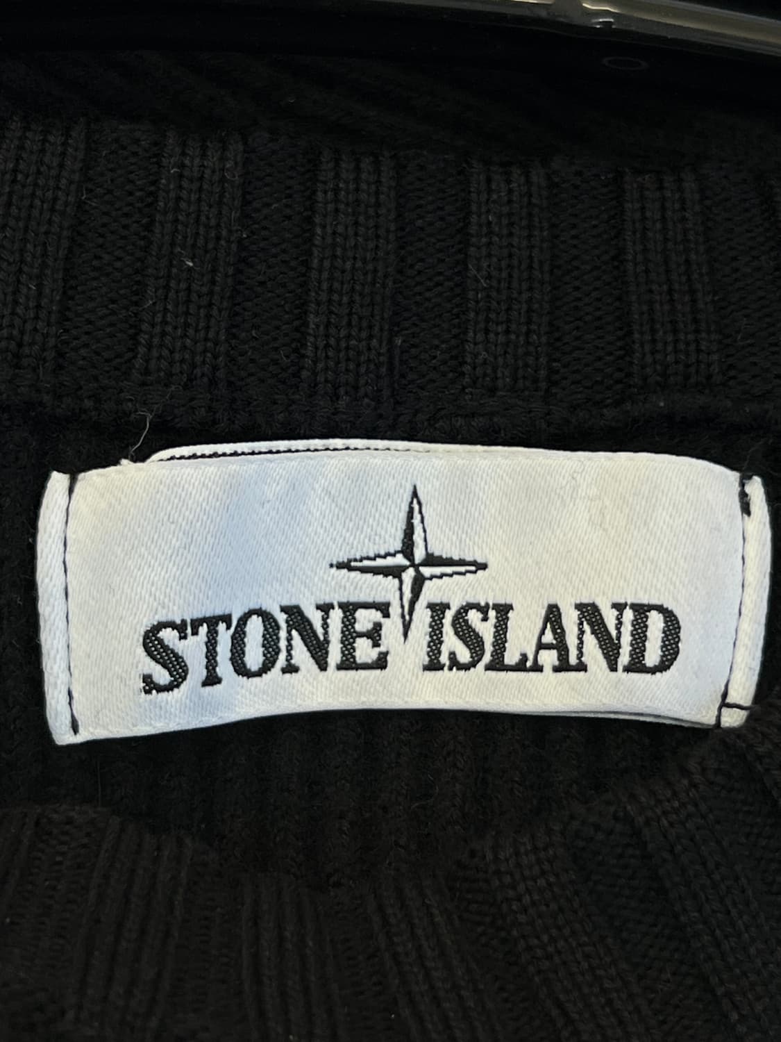 스톤아일랜드 와펜 블랙 골지 니트 상품이미지7