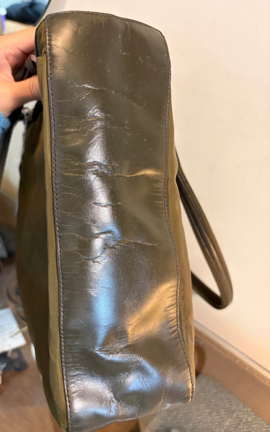 프라다 나일론 레더 트리밍 스퀘어 백 상품이미지6