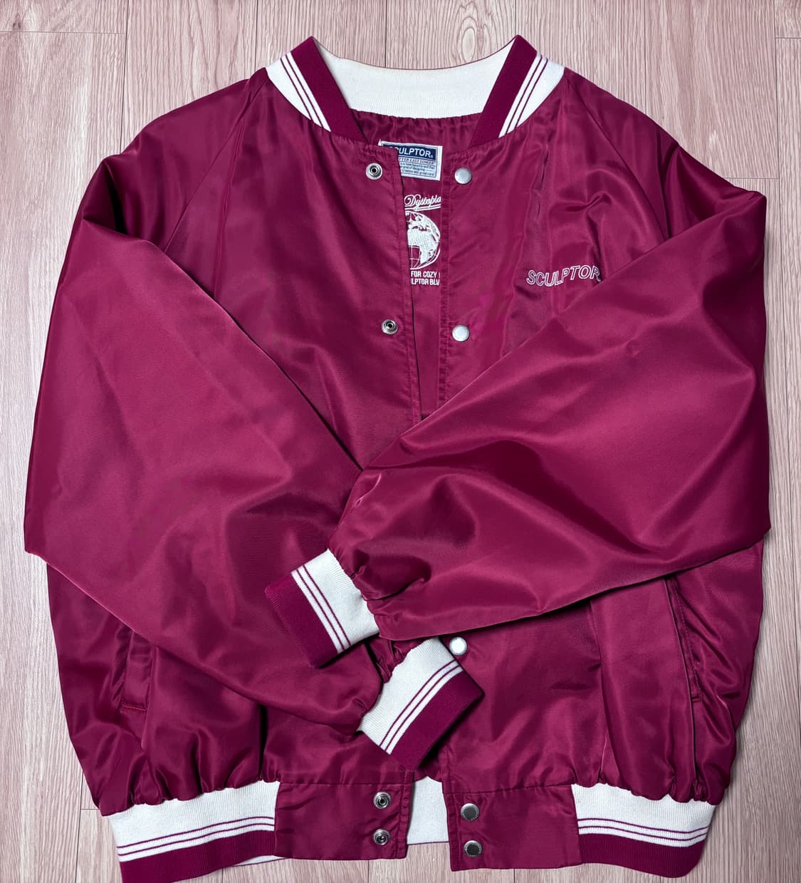 스컬프터 스타디움 자켓 버건디 상품이미지1