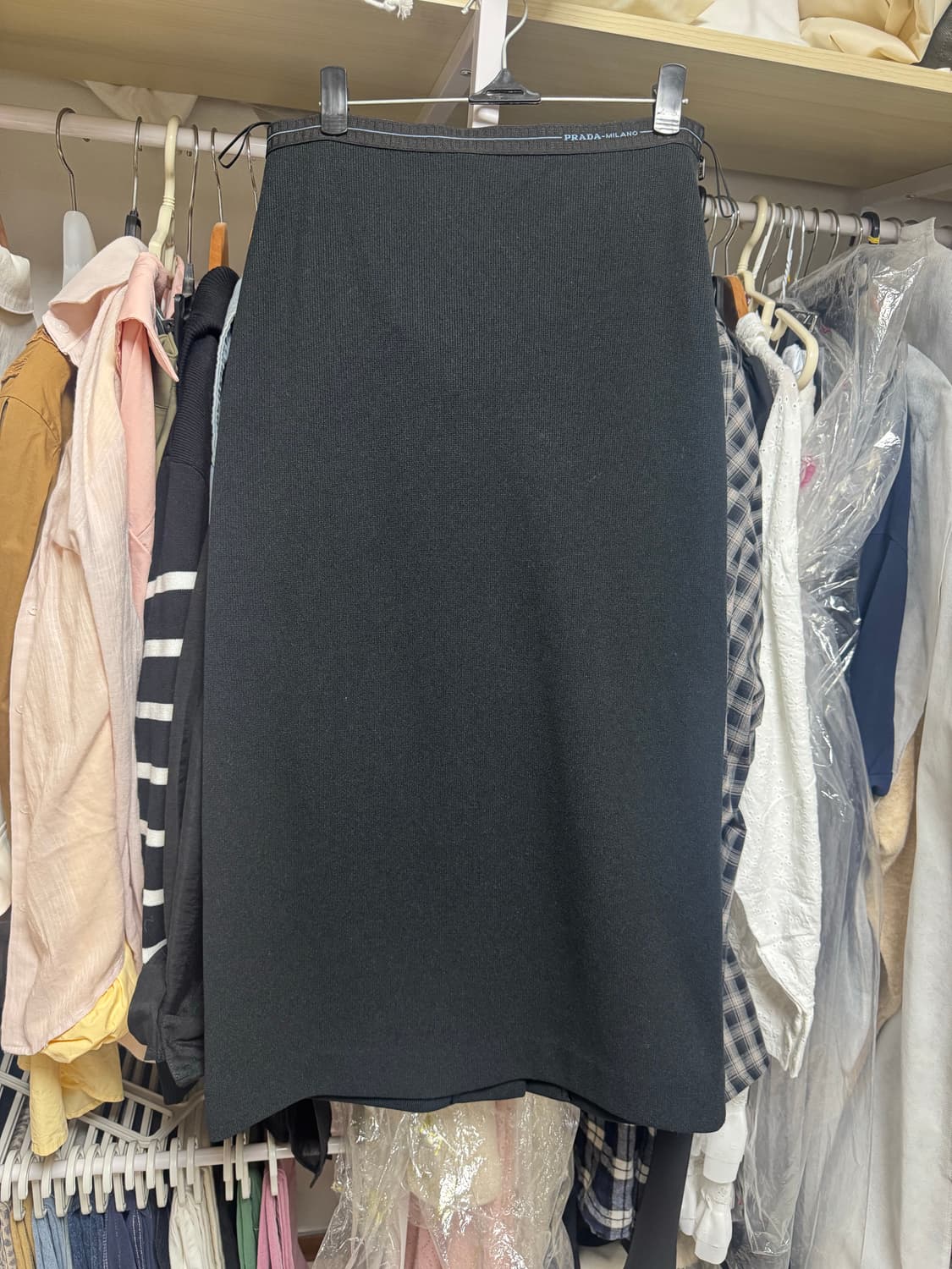 프라다 클래식 h라인 롱스커트 42사이즈 미착용상품 상품이미지2