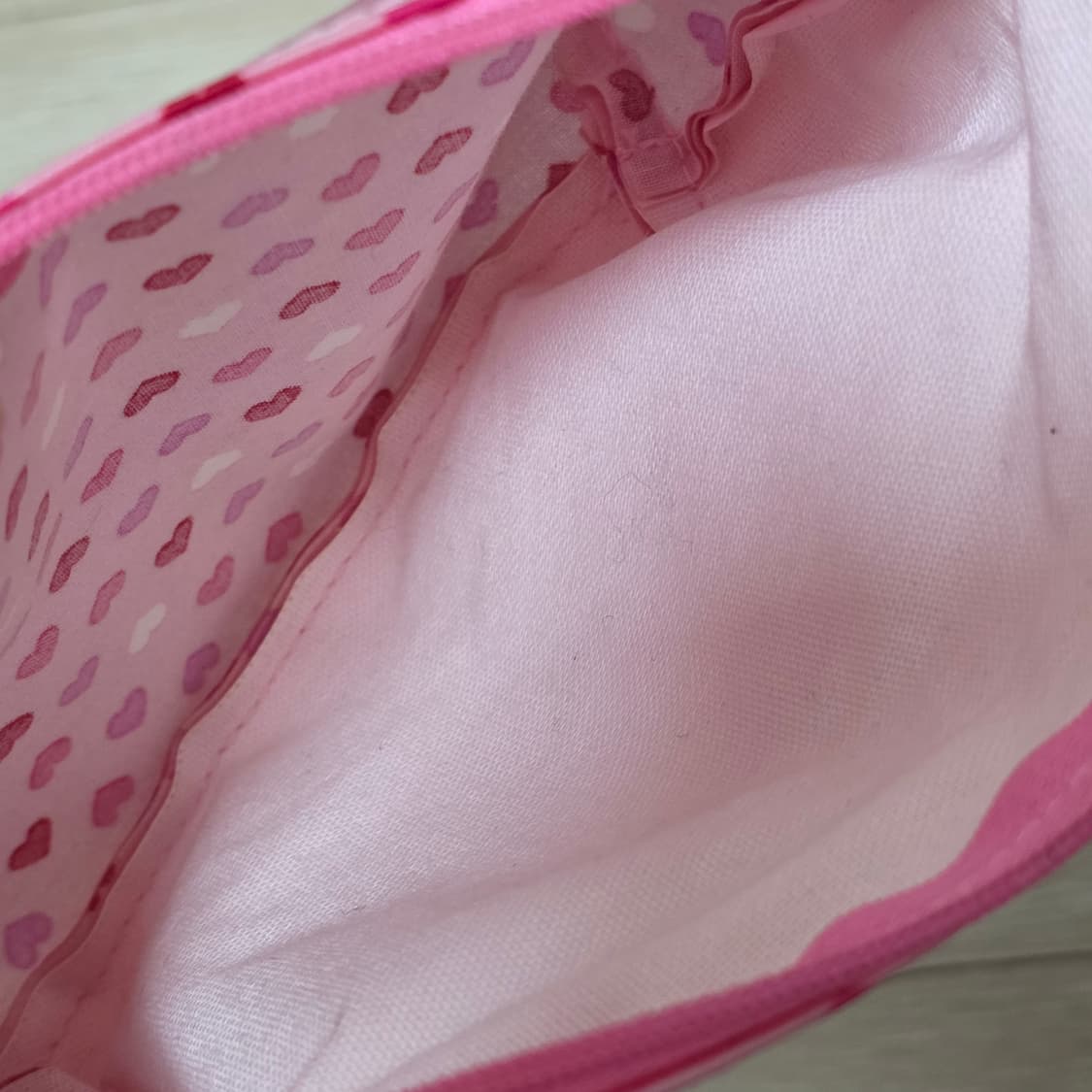 일본고전빈티지)호빵맨 도킨짱 레트로 핑크 하트 갸루 파우치 상품이미지6