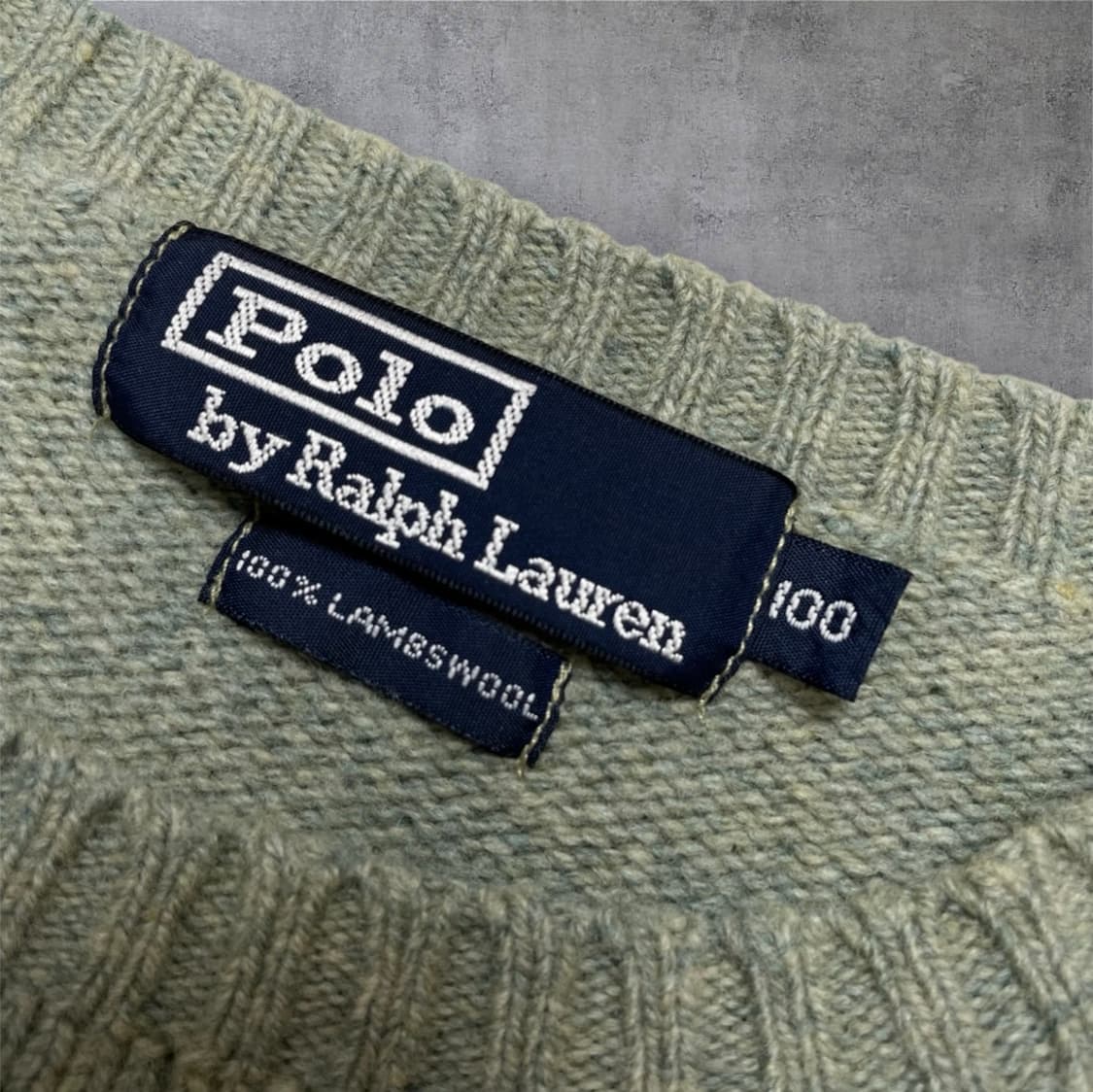 폴로 랄프로렌 세이지그린 90s 램스울 니트 100 상품이미지3