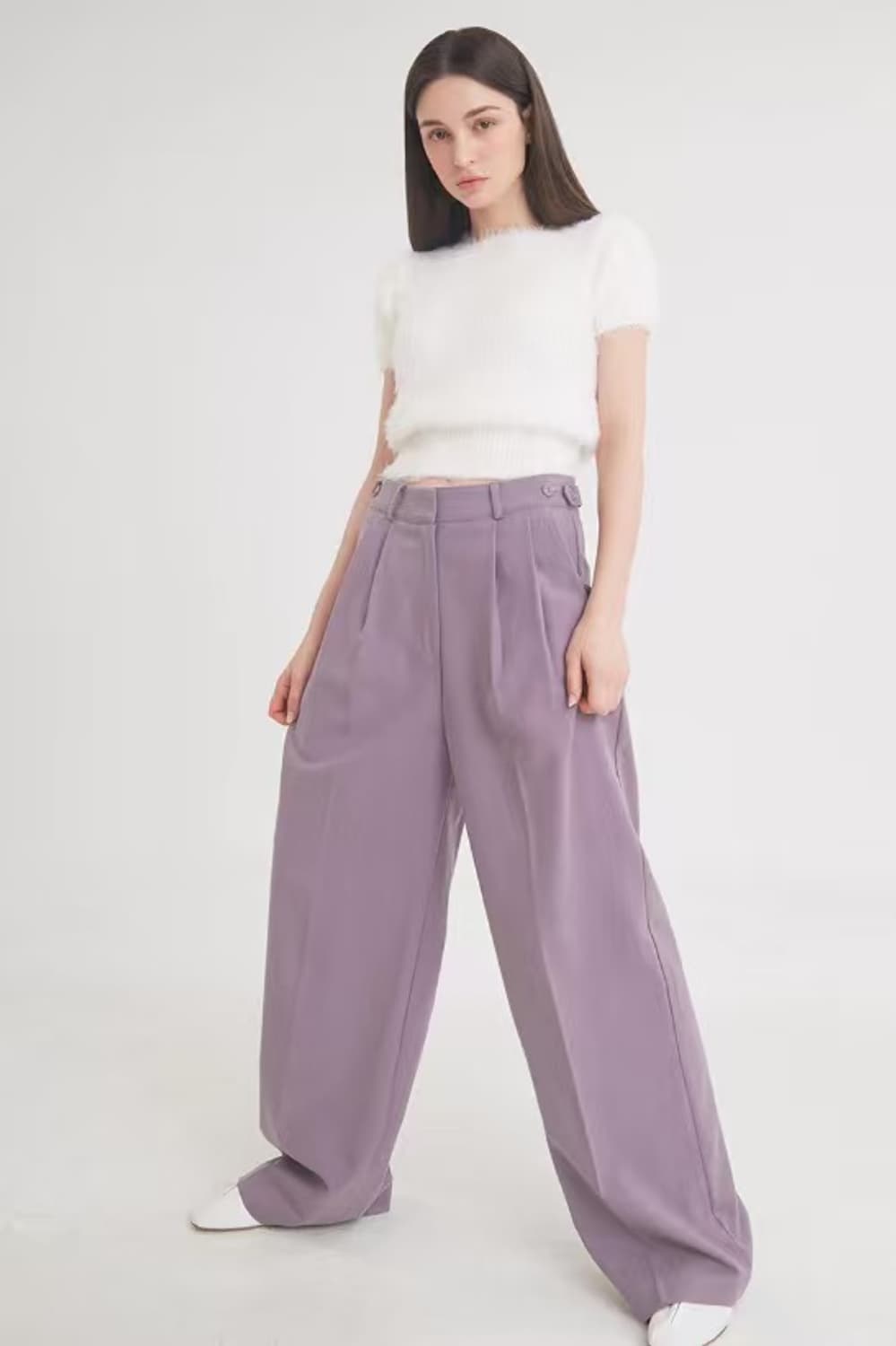 FREIHEIT Two-Tuck Button Wide Wool Pant 상품이미지6
