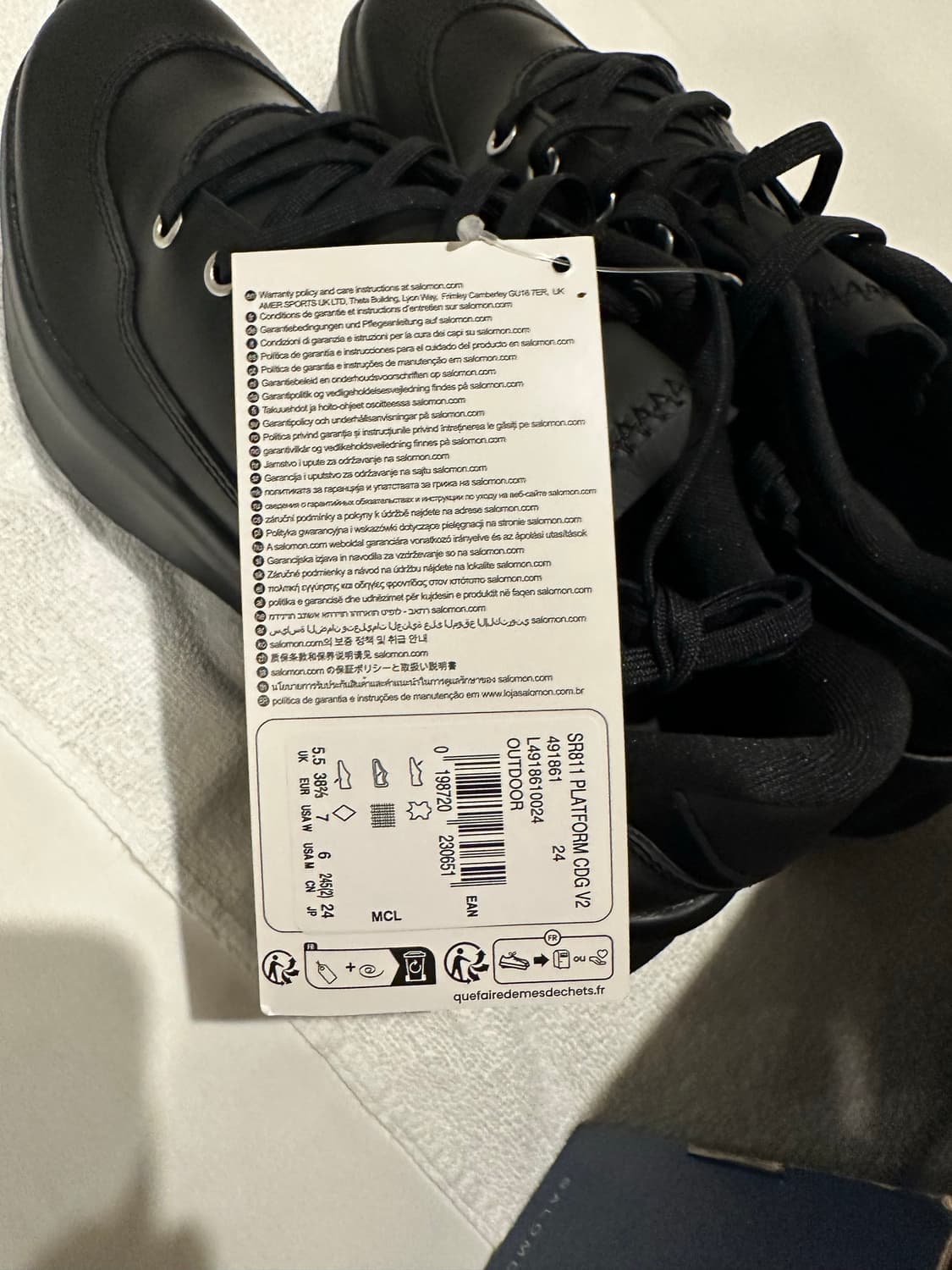 꼼데가르송 x 살로몬 Women's  SR811 버젼 2 블랙 상품이미지5