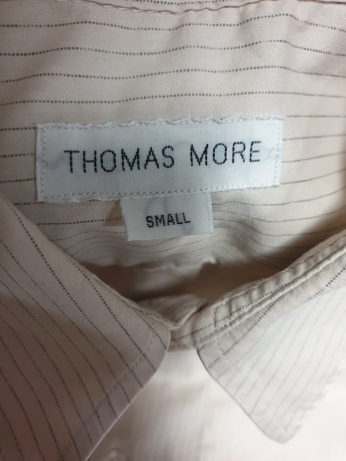 (단종매물)토마스모어 오버핏 스트라이프 코튼 나일론 셔츠 베이지 (S) 상품이미지3