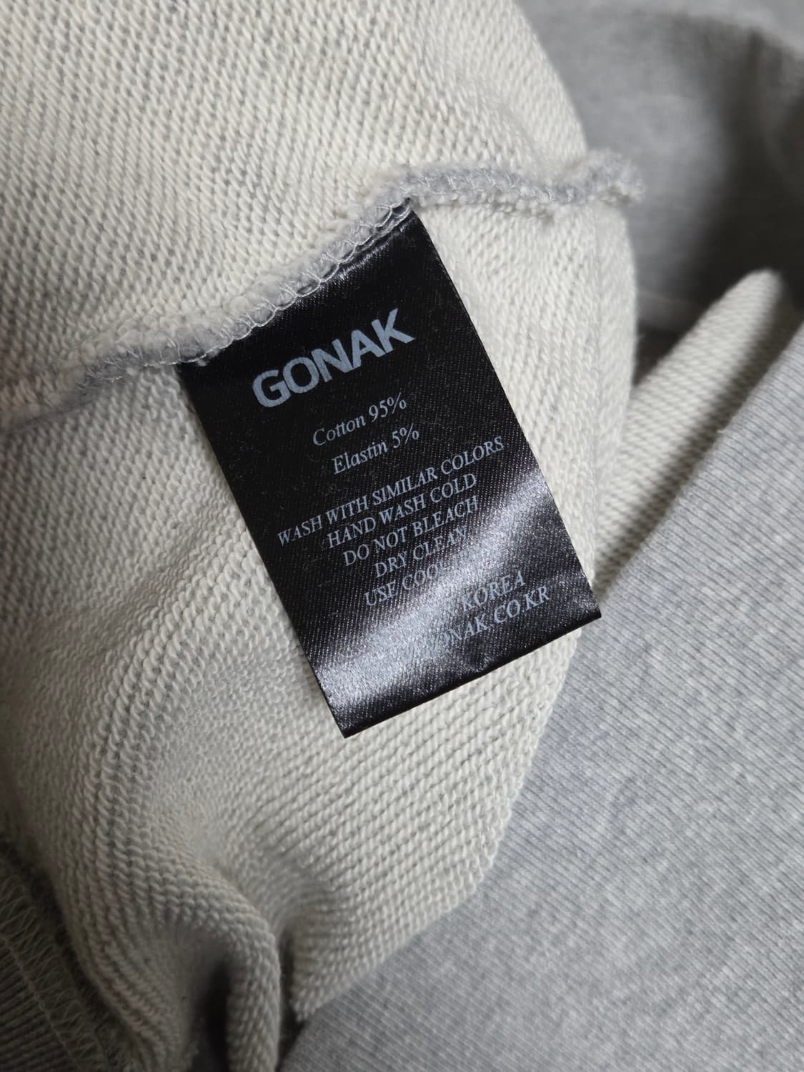 고낙 GONAK 패치 스웻셔츠 그레이 L 상품이미지3