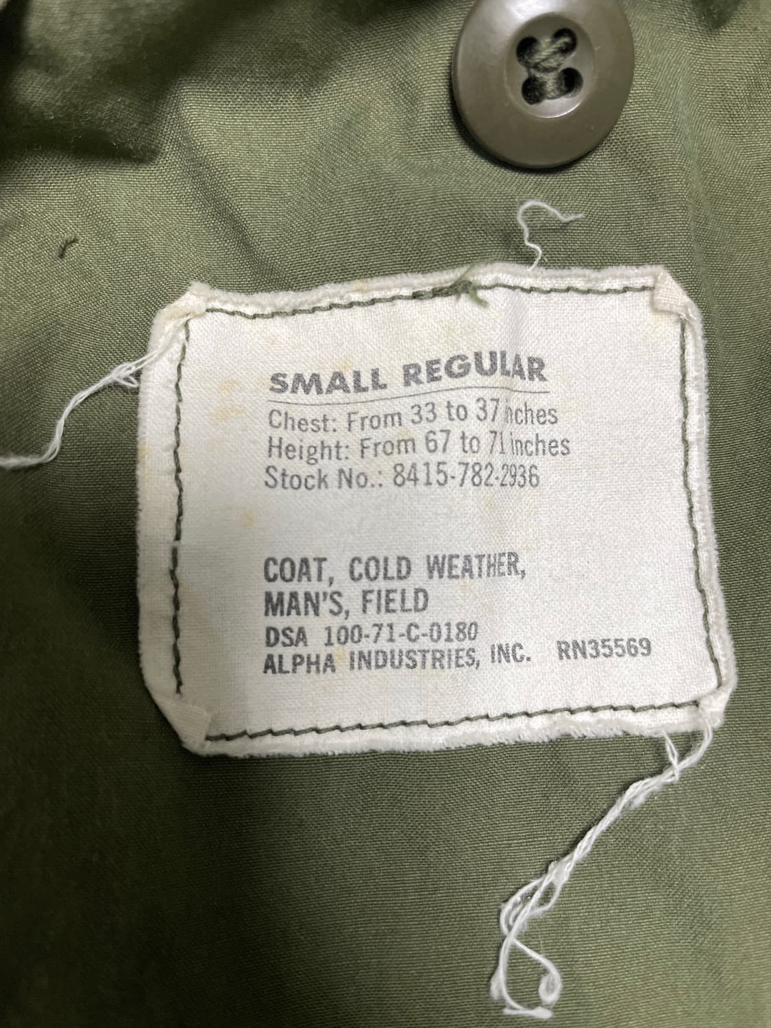 m65og 필드자켓 스몰 레귤러 상품이미지8