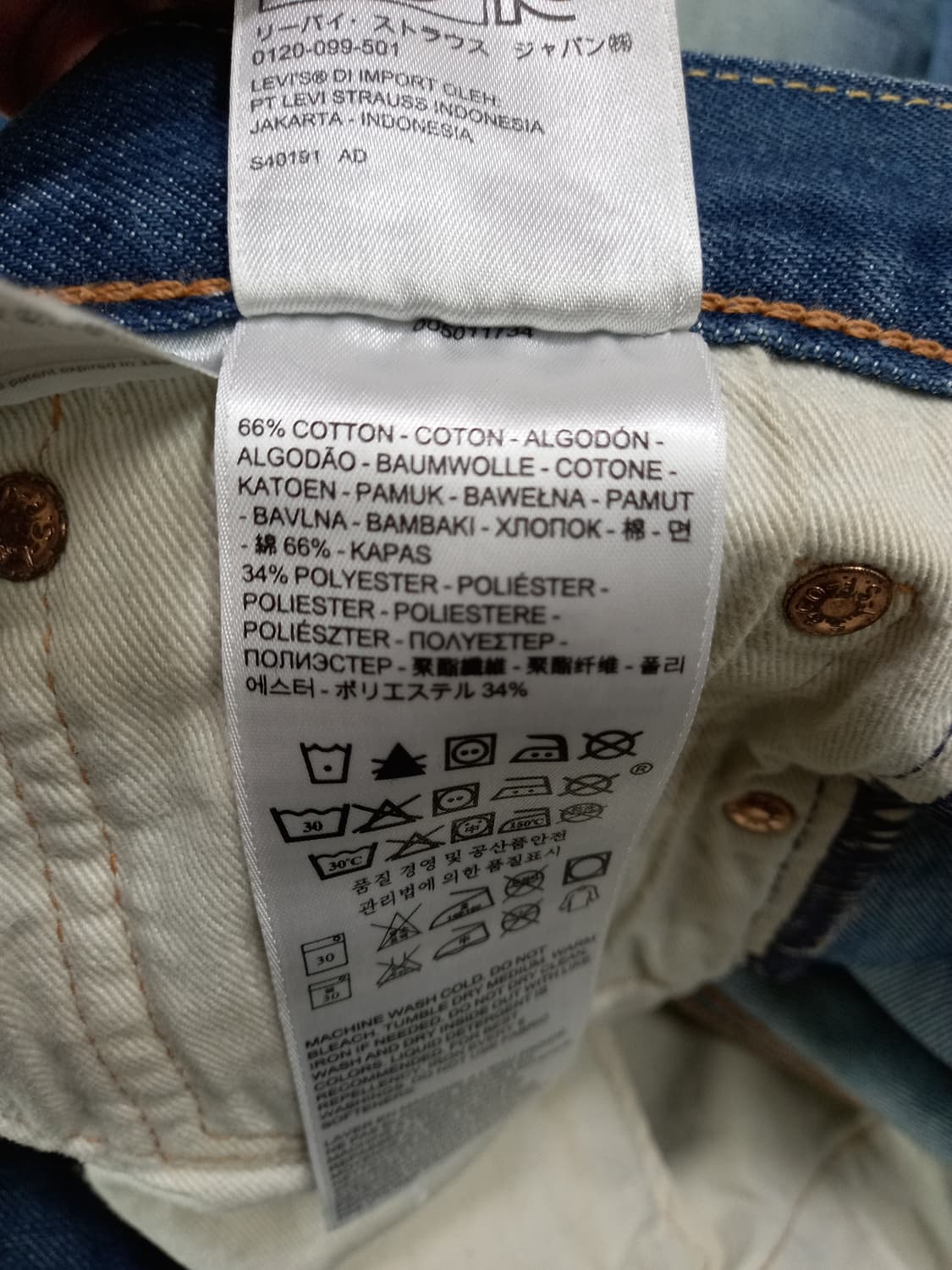 34 리바이스501 Turkey 워싱 일자진 34-584 상품이미지9