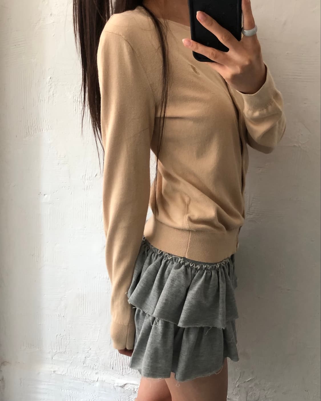 Polo 랄프로렌 우먼 베이지컬러 유넥 버튼 가디건  상품이미지8