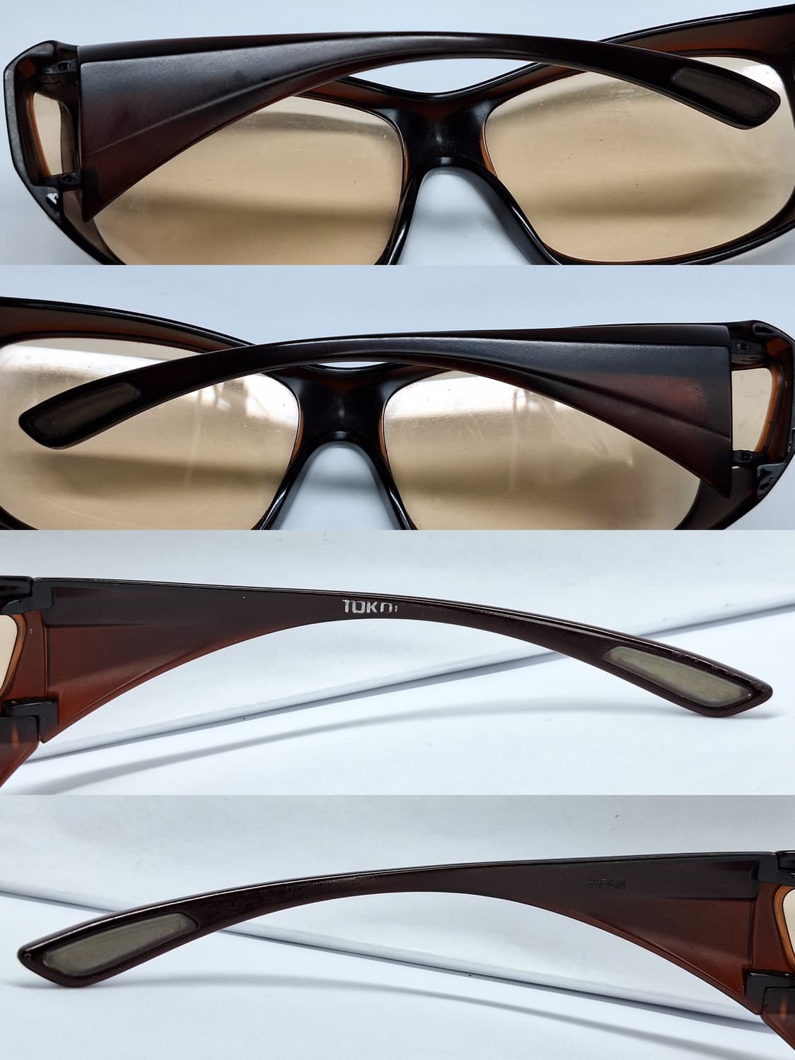 일본 빈티지 고글형 브라운 앰버 선글라스 토카이 레트로 유니트 고프코어  상품이미지3