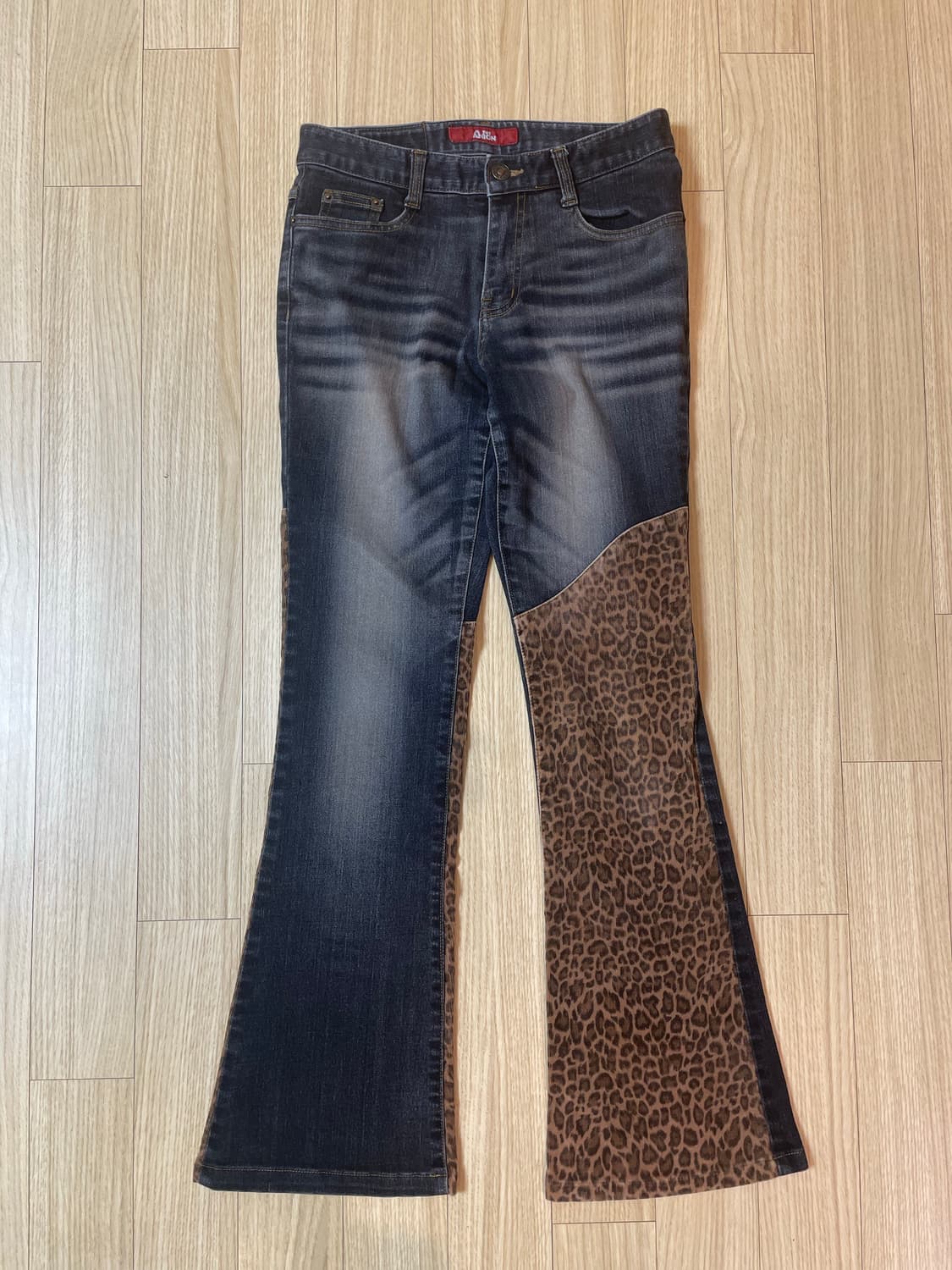 오네갸루 호피 부츠컷 데님팬츠 상품이미지1