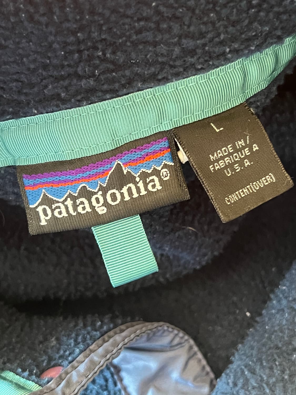 USA Made 파타고니아 90s 신칠라 퍼플 후리스 플리스 리듬 딥파일 상품이미지3