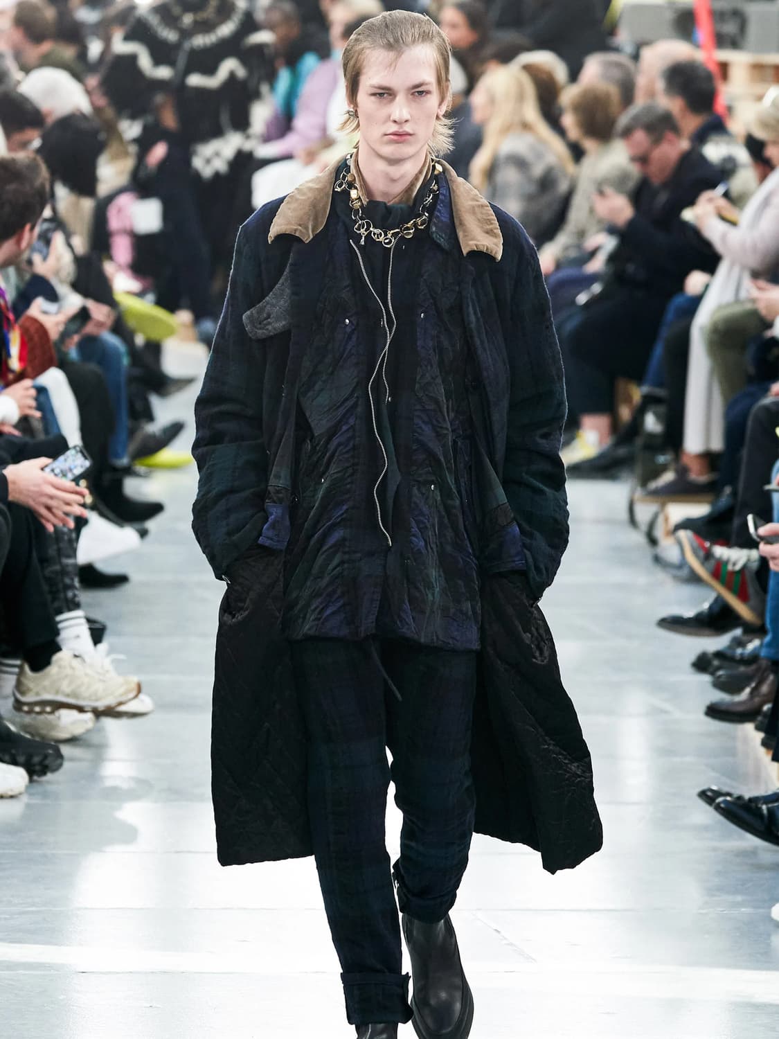 사카이 리버시블 축융 울 자켓 상품이미지2