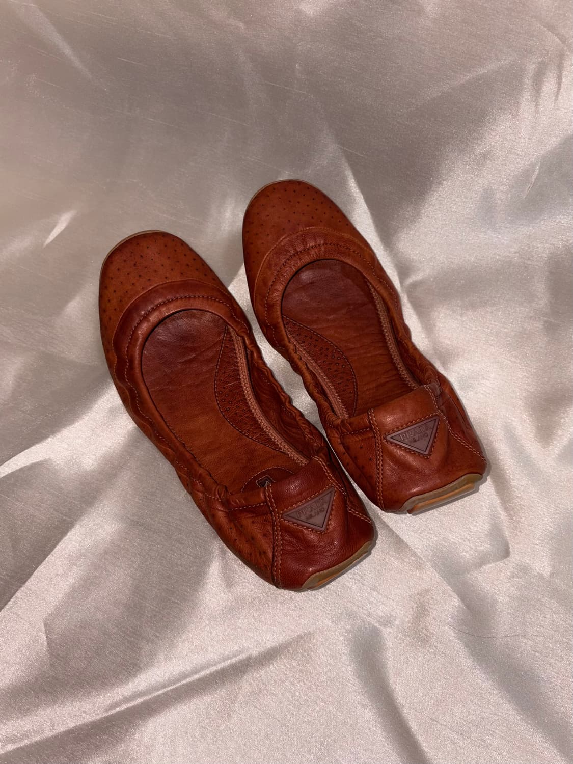 Vintage brown driving flats 상품이미지3