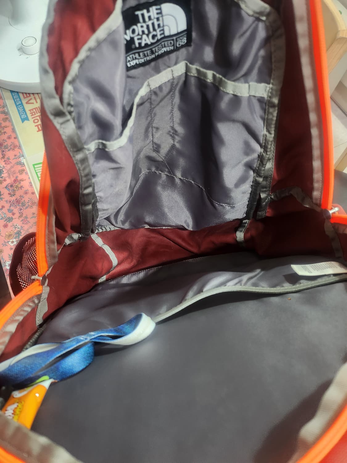노스페이스 TALLAC 가방 백팩 배낭오렌지 TALLAC 배낭, 메쉬 패 상품이미지4