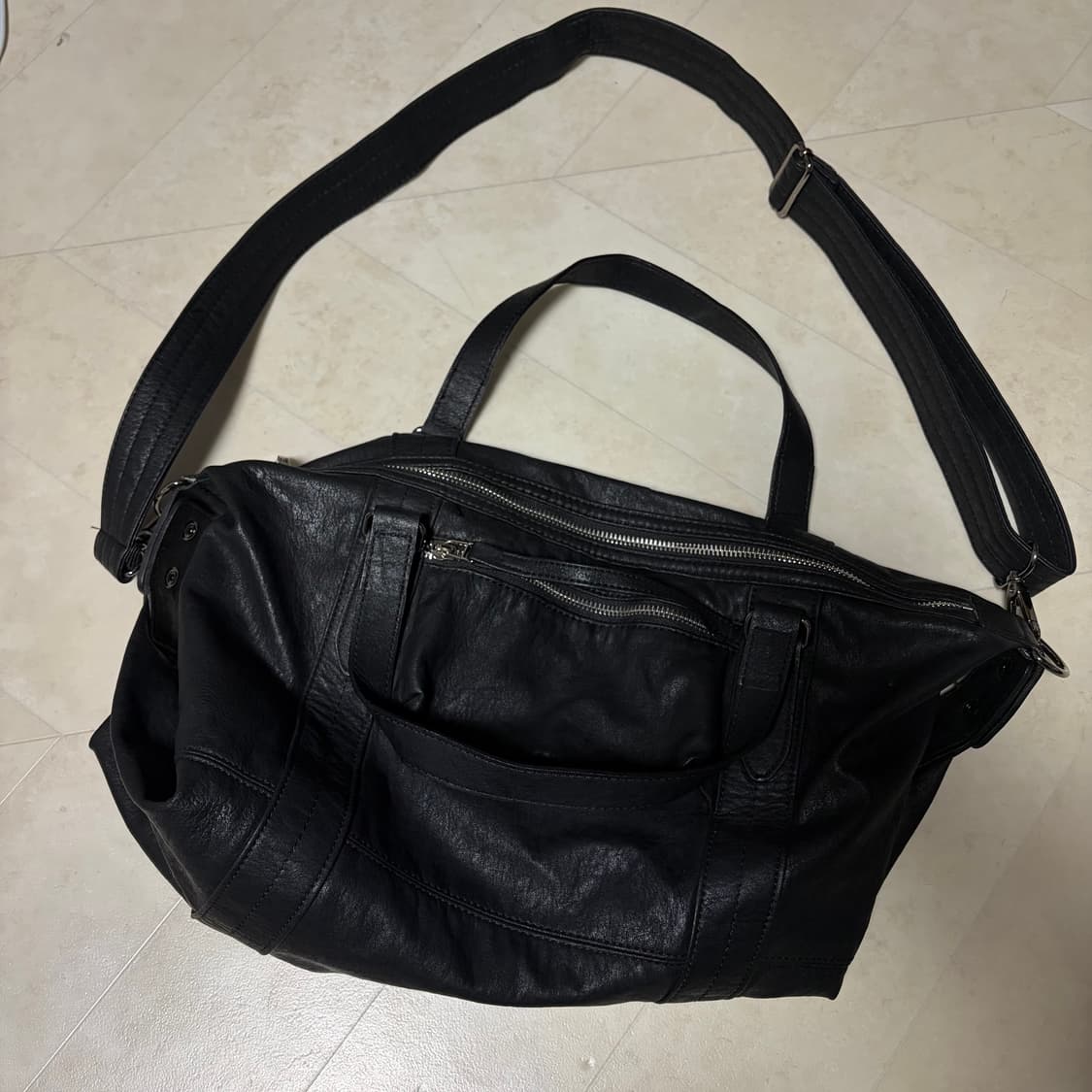 비슬로우 폴드 보스턴백 블랙 상품이미지8