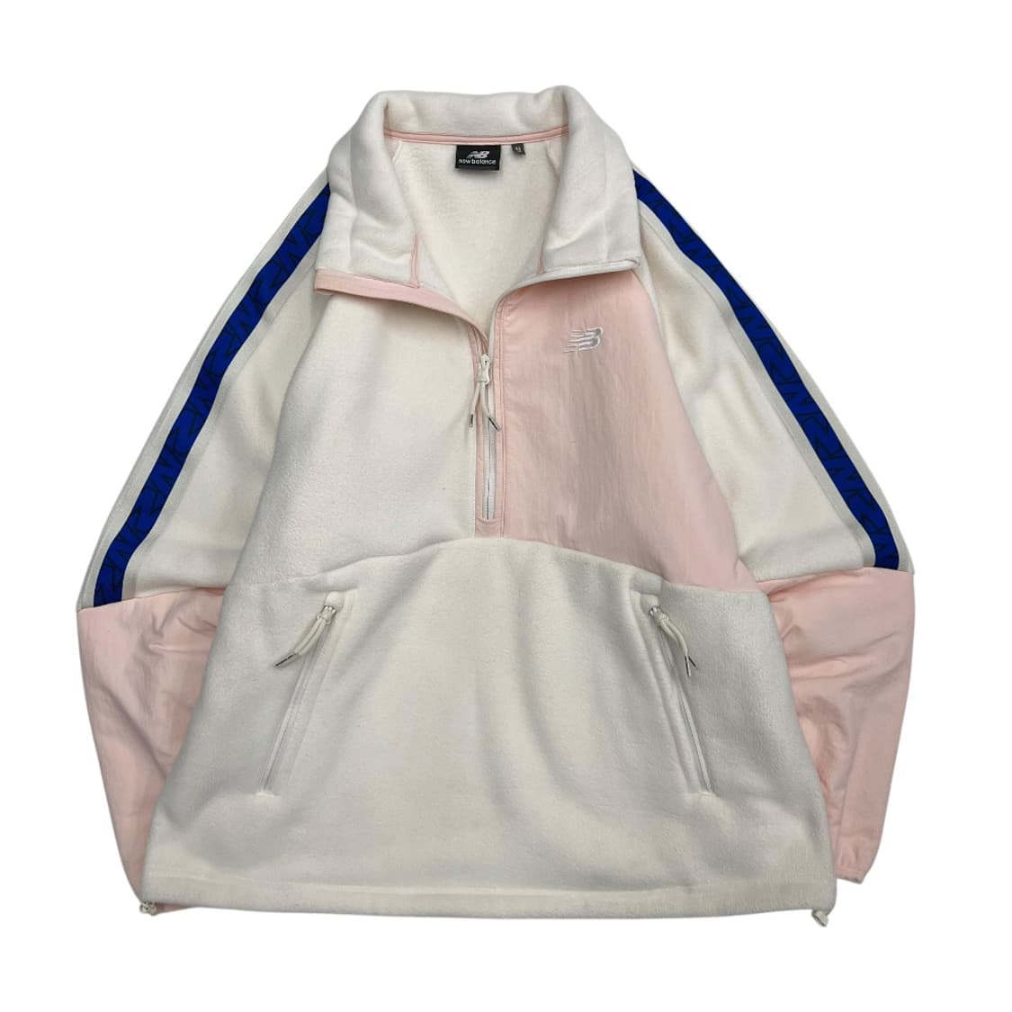 뉴발란스 딸기우유맛 배색 아이보리 뽀글이 반집업 95 상품이미지2