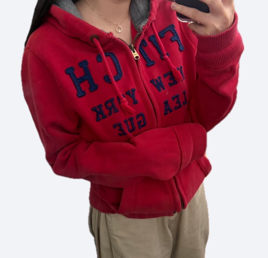 ❤️아베크롬비 빅로고 레드 후드집업❤️ 상품이미지1