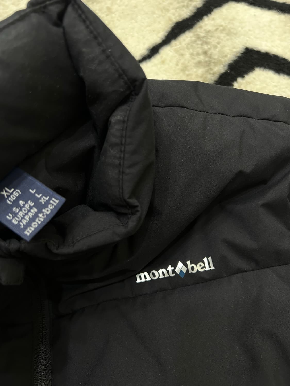 [XL]몽벨 구스다운 경량 패딩/블랙 상품이미지5