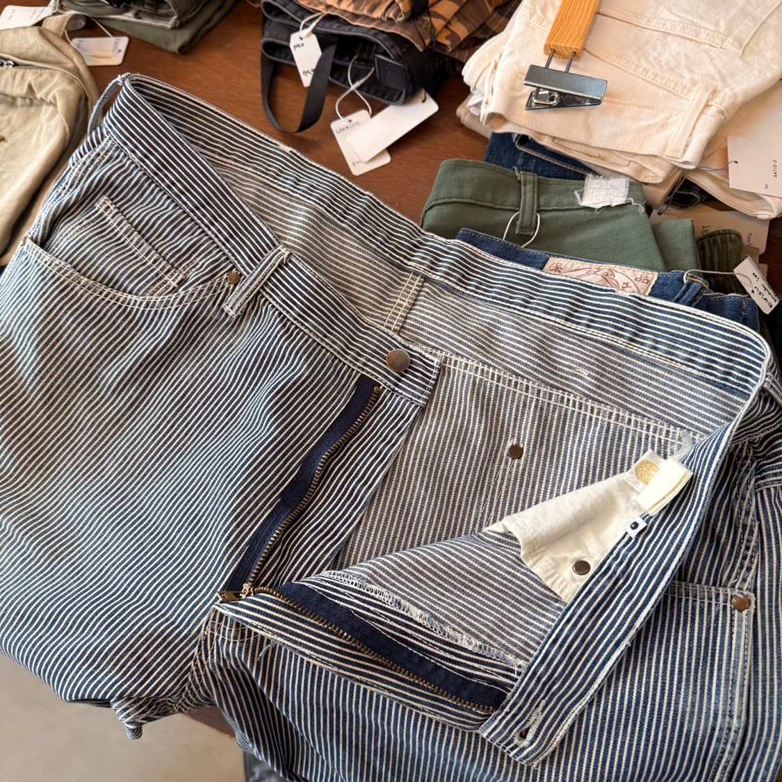 베이프 파이러츠 히코리 워크팬츠 체인스티치 디테일 XXL , 40 41 상품이미지6