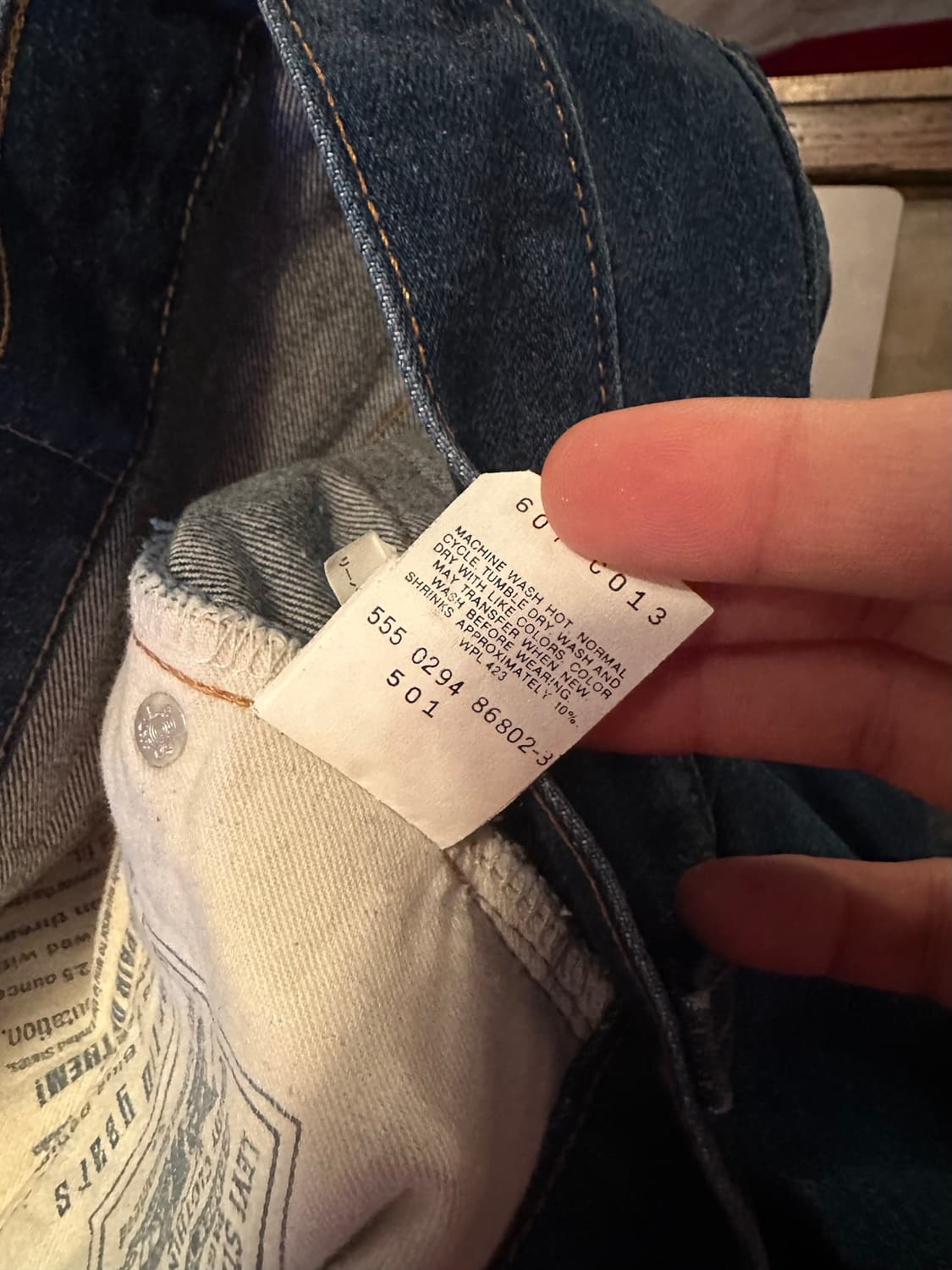 90s USA LVC 빈티지 리바이스 501 발렌시아 셀비지 데님 팬츠 상품이미지10