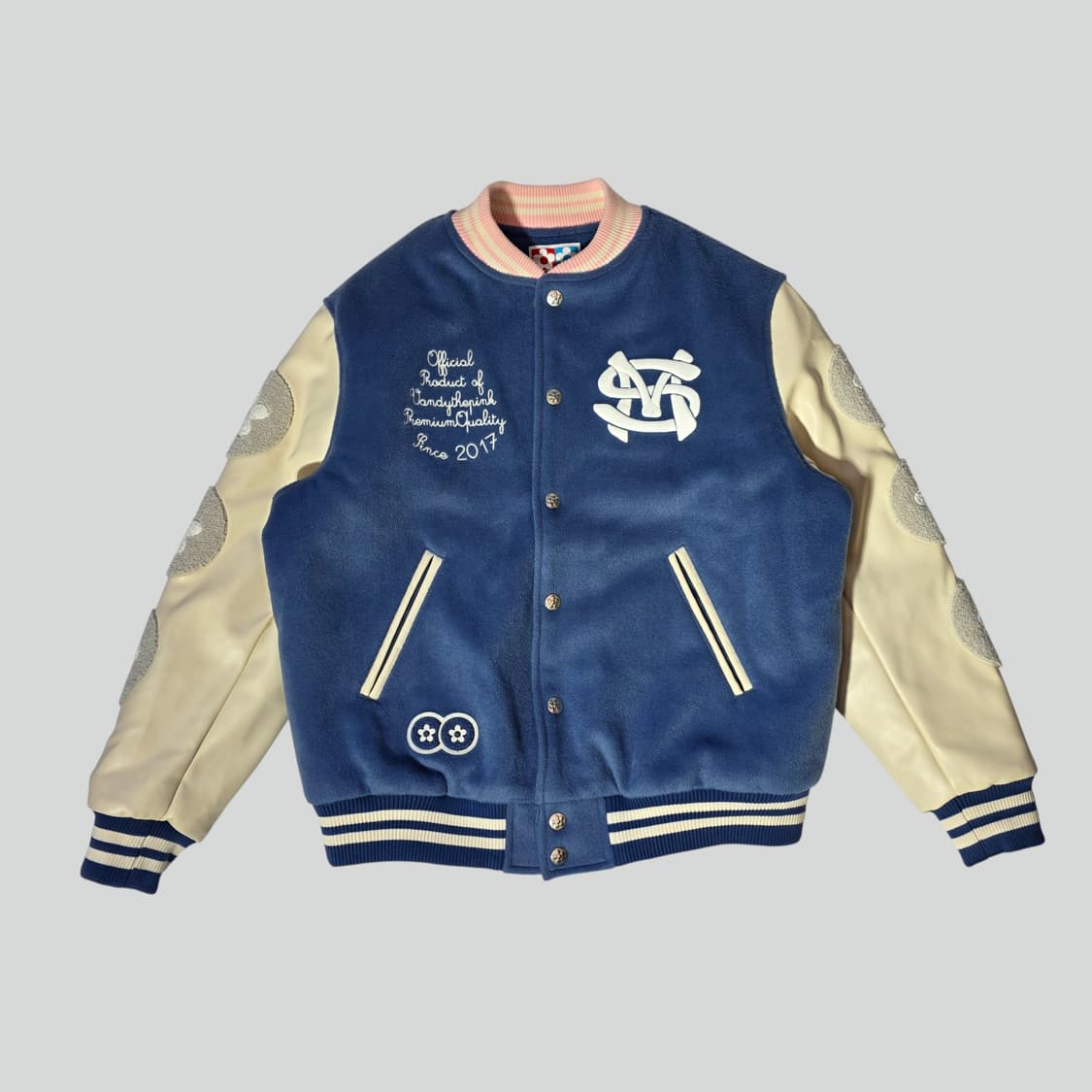 [M]반디더핑크 X SM 엔터테이먼트 아티스트 바시티 자켓 상품이미지1