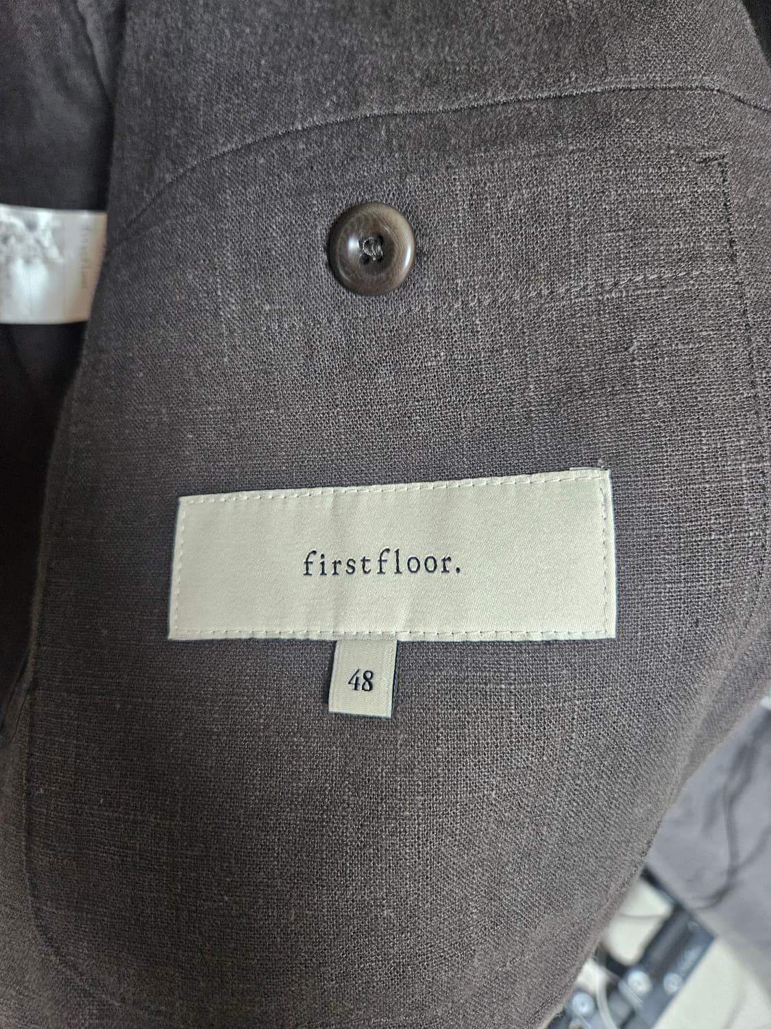 [48] 퍼스트플로어 린넨오드자켓 차콜브라운 상품이미지3