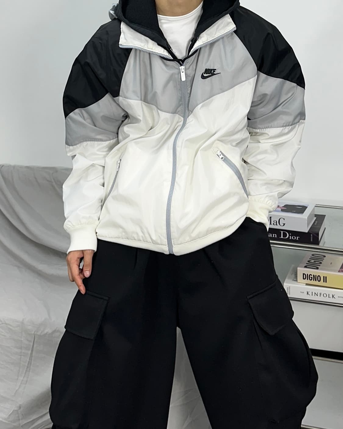 나이키 빅로고 배색 바람막이 XL 상품이미지2