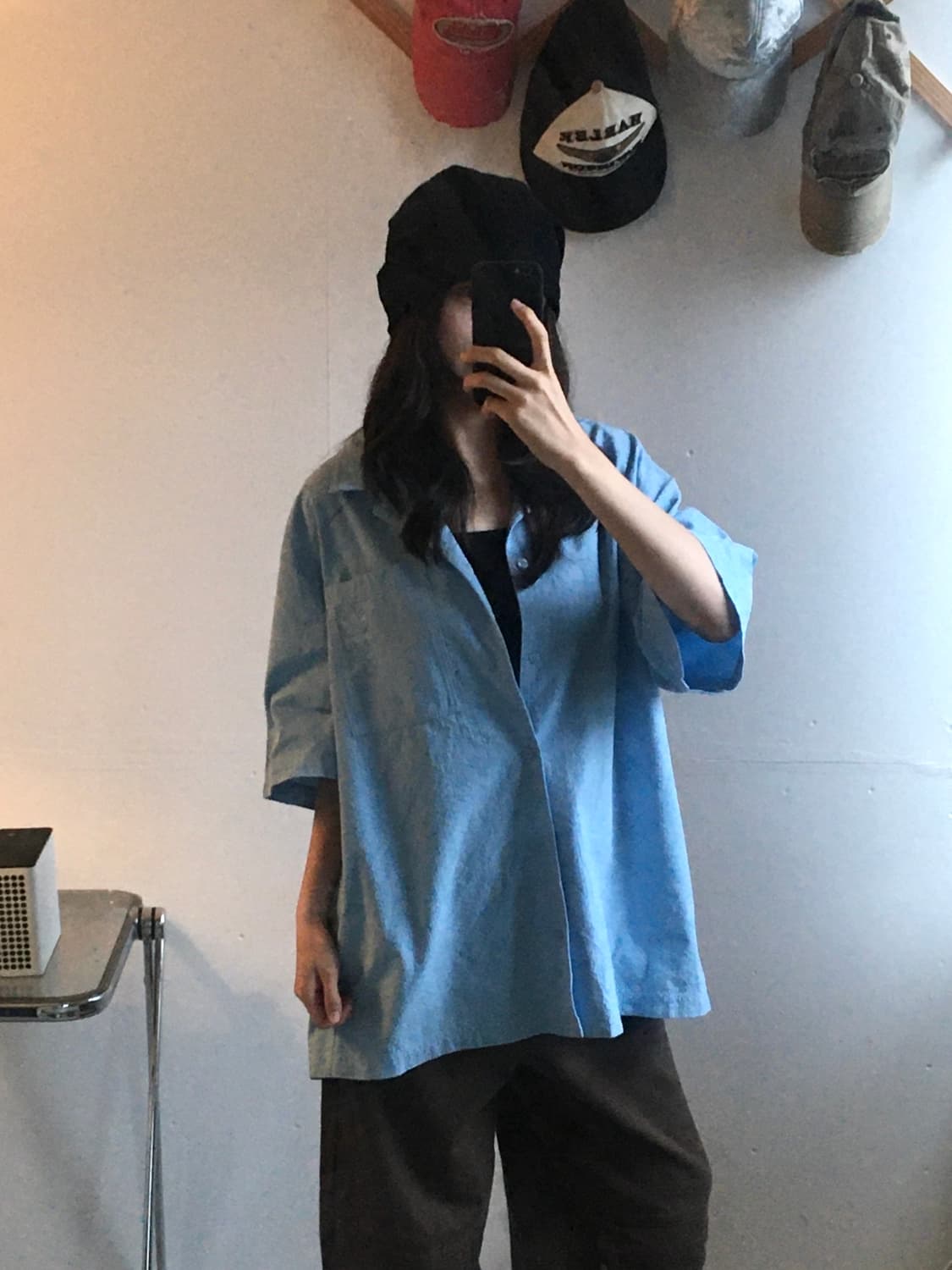 아디다스 에센셜 하프 린넨 셔츠 상품이미지2