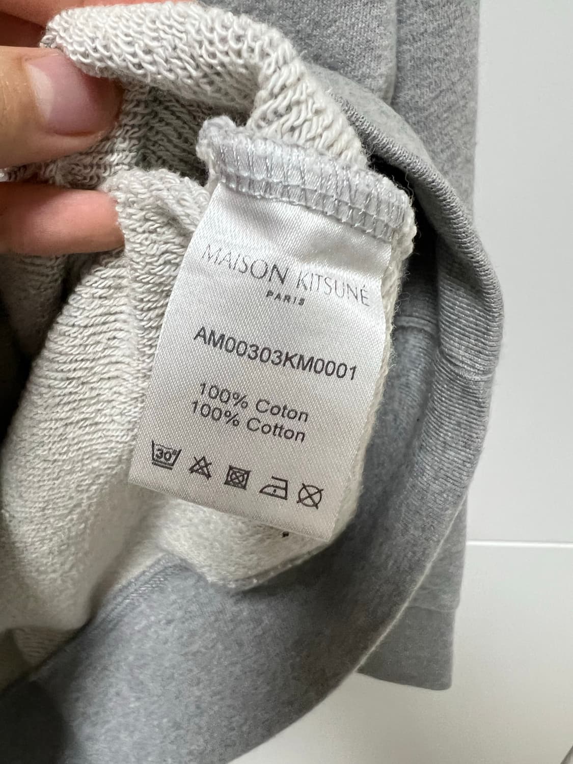 메종키츠네 폭스헤드 맨투맨 그레이 L 상품이미지3