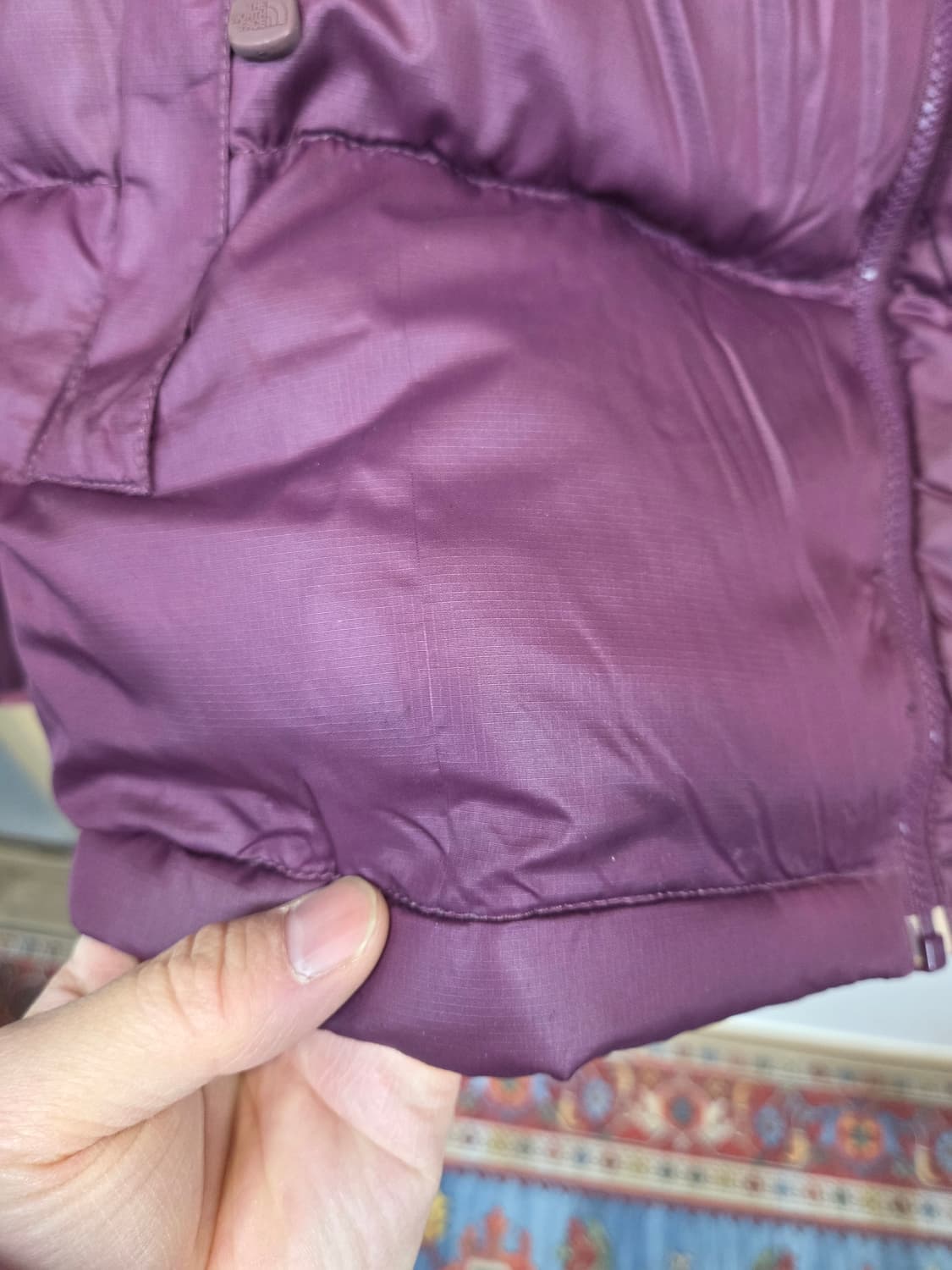 노스페이스 구형 눕시 700 구스다운 패딩 퍼플 90 95 상품이미지5