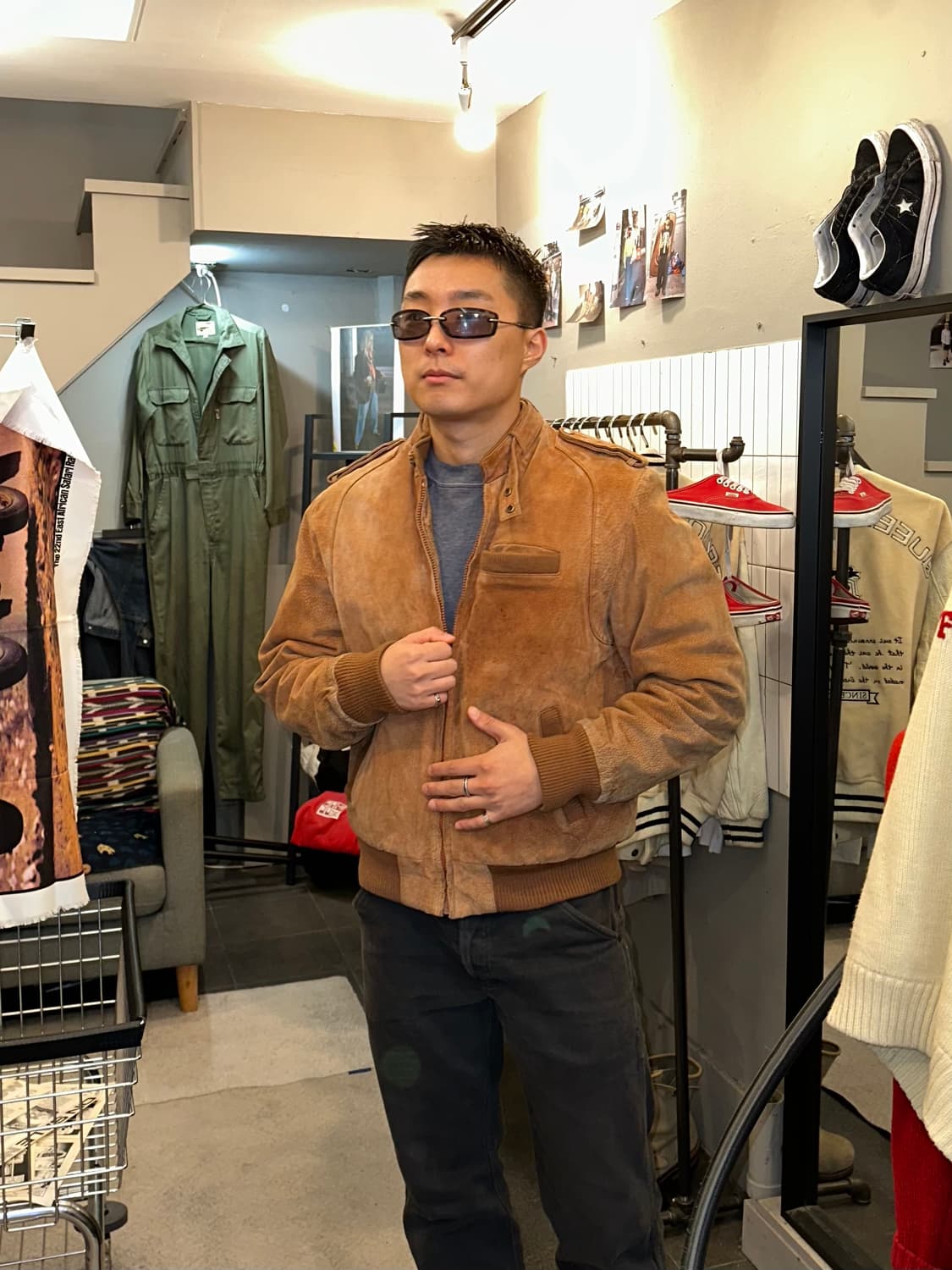 90’s Japanese pig-leather rider jacket 상품이미지1