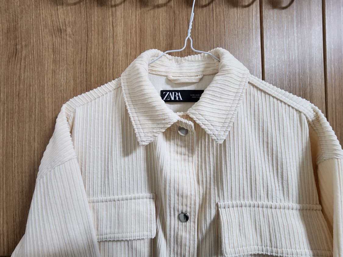 (S)여성 자라 패치 포켓 디테일 코듀로이 재킷 상품이미지2