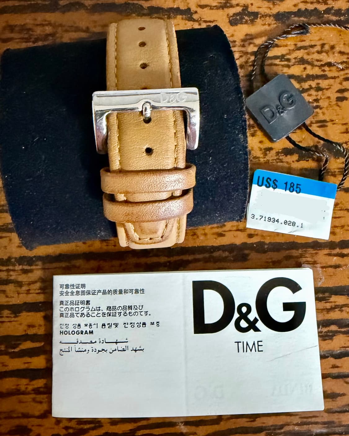 돌체앤가바나 D&G Time 명품 남성 가죽 손목 시계 워치 박스 포증서 상품이미지2