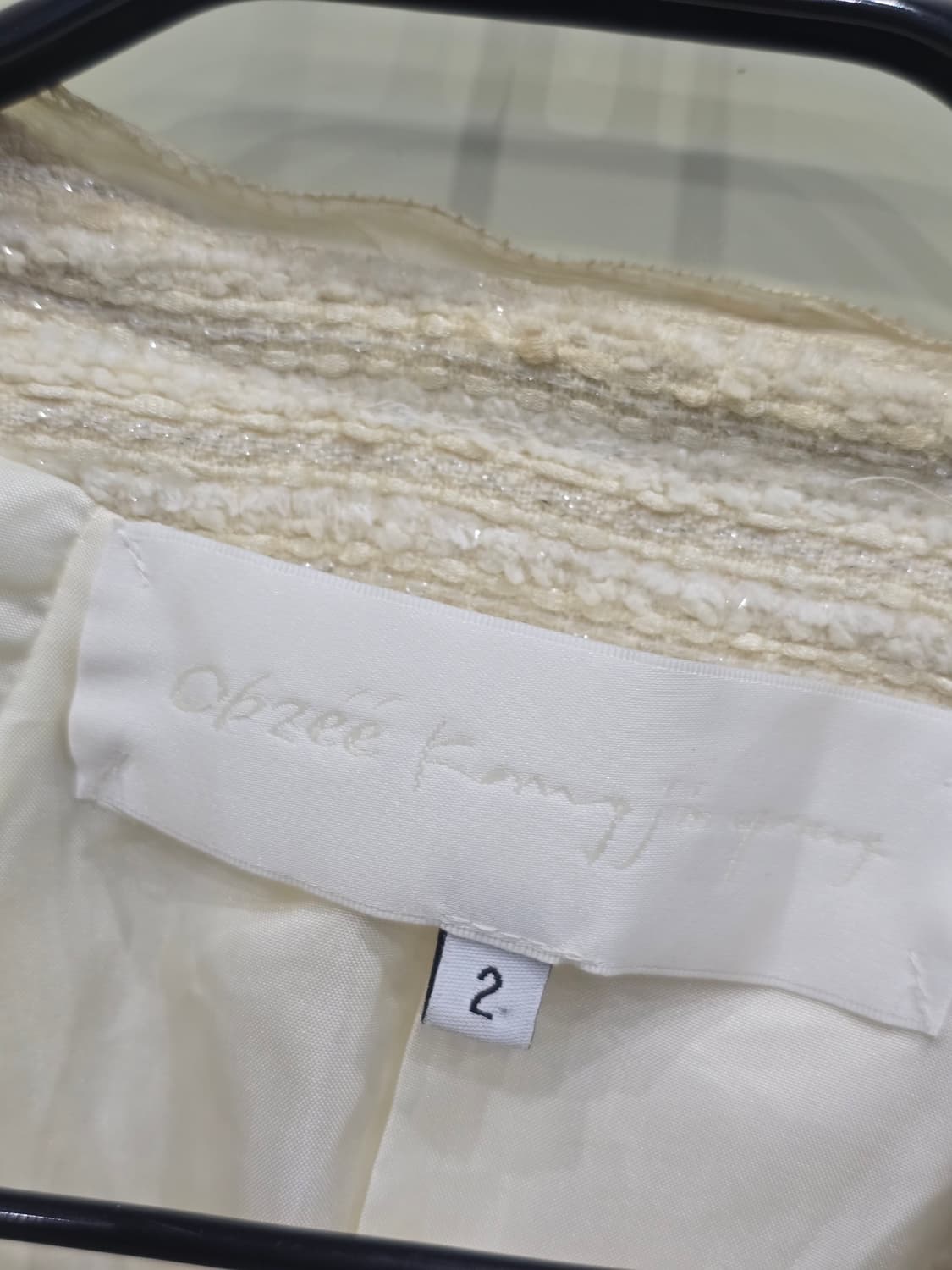 Obzee 아이보리 트위드 자켓 상품이미지5