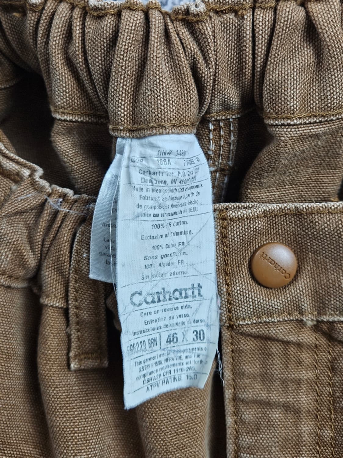 칼하트 밴딩 리워크 커스텀 더블니카펜터 워크 팬츠(46X30)/10851 상품이미지7