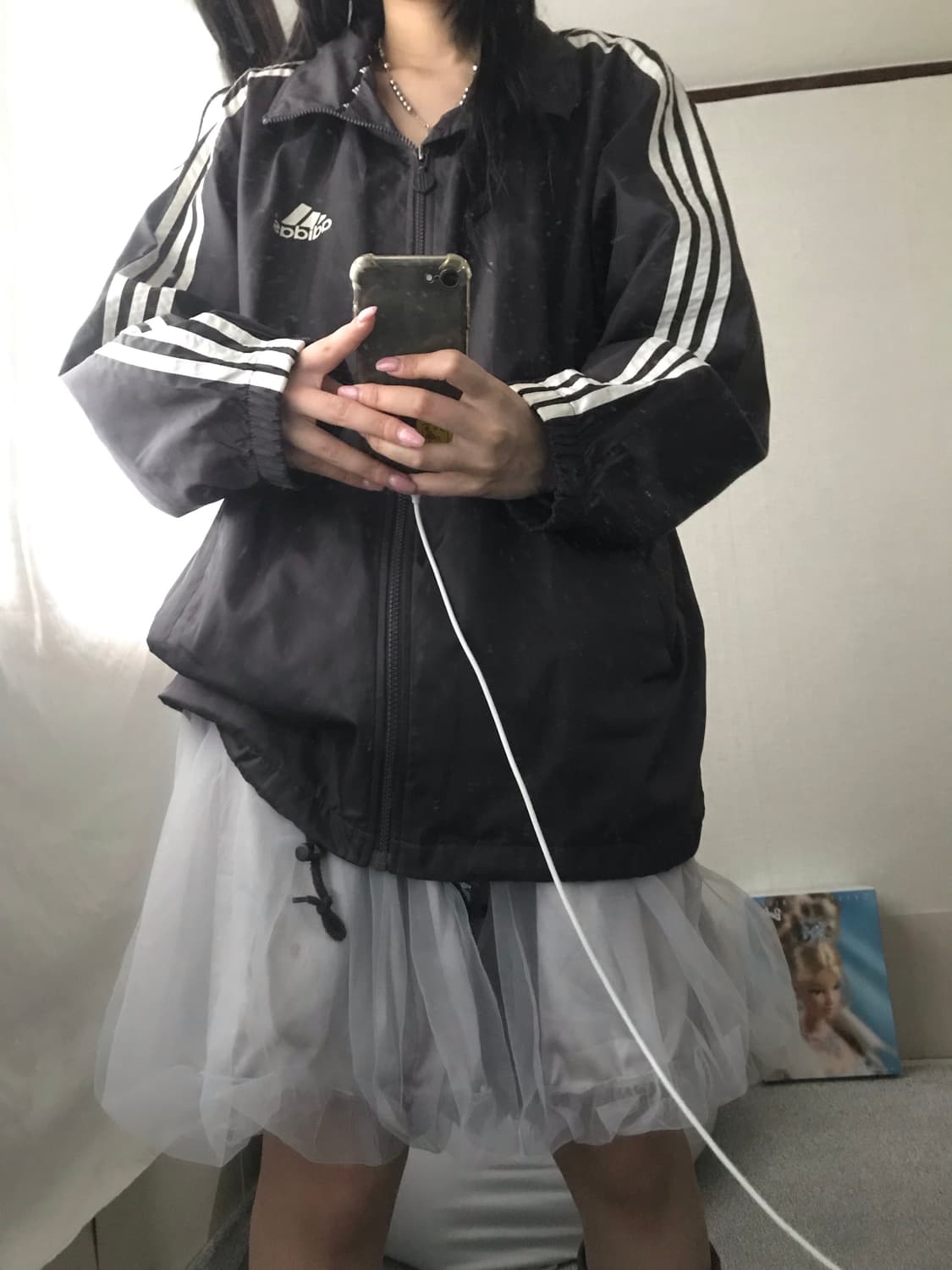 아디다스90s 브라운 오버핏 바람막이 상품이미지2