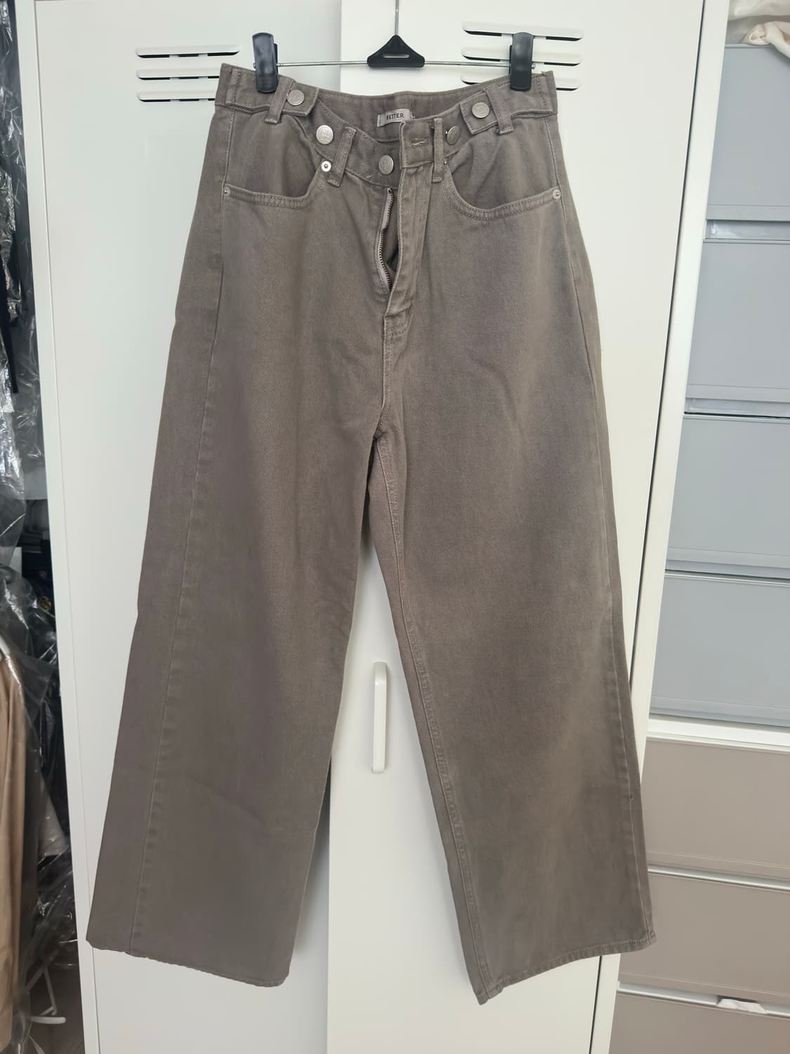 베러 비조 와이드 팬츠 브라운 베이지 상품이미지10