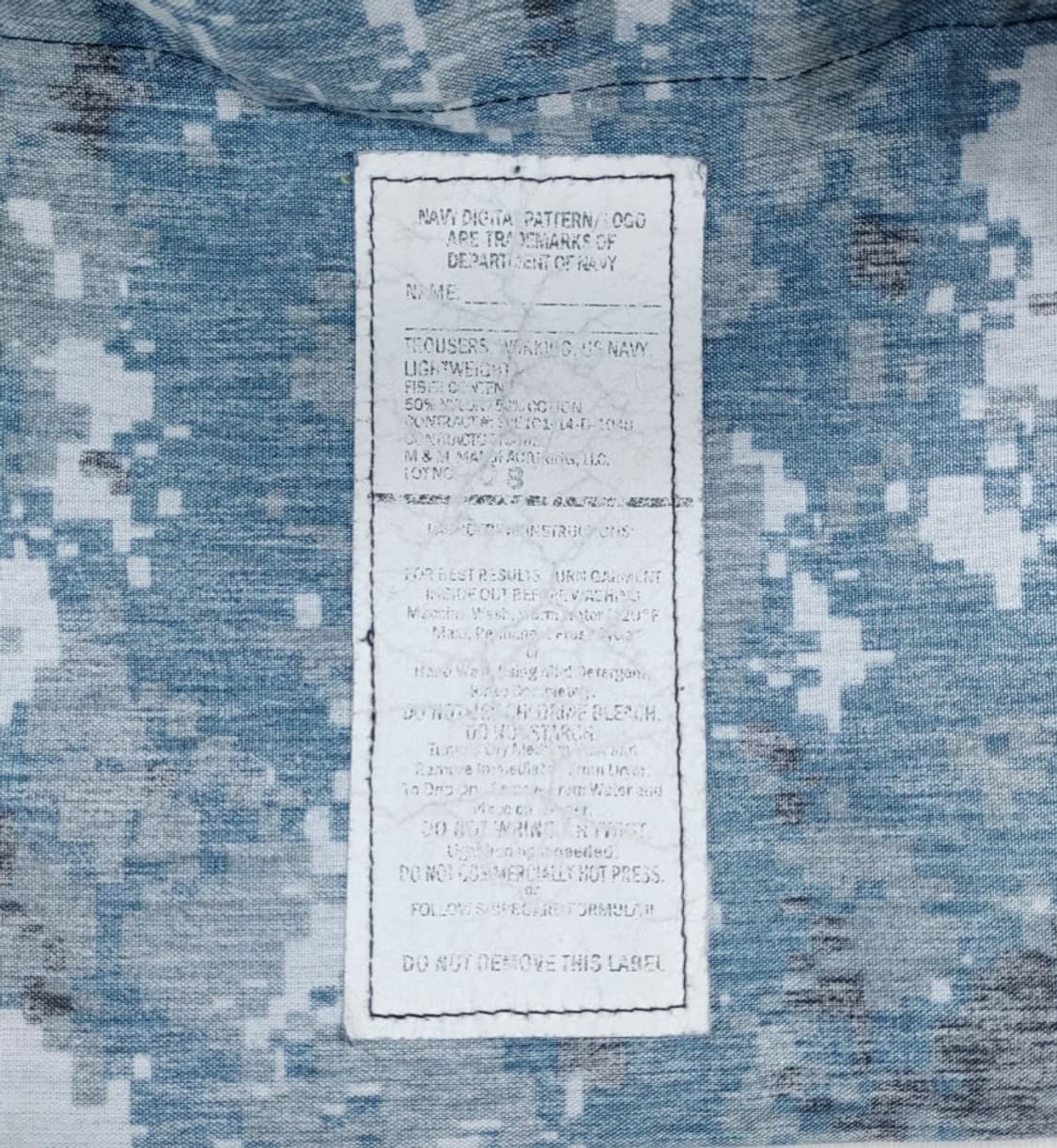 미해군 NWU1 카고팬츠 XS-XS 상품이미지7